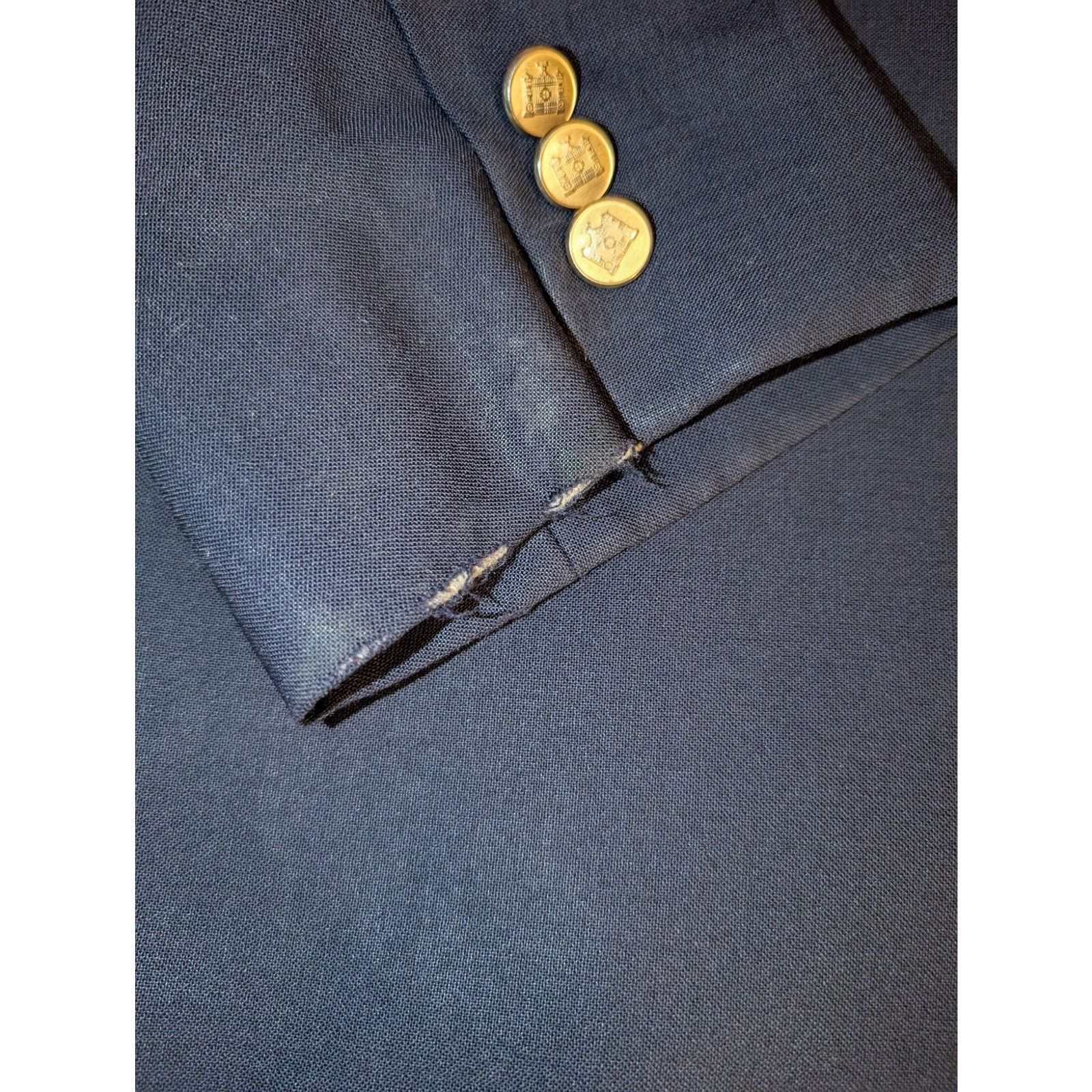 Brooks Brothers Brooks Brothers Brooksease Rayon Blazer Jacket Navy 40S Mens Size 38R - 6 Thumbnail