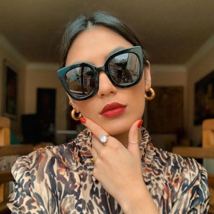 Gucci Gucci GG0564S 002 Women Sunglasses Havana Cat Eye Frame Size ONE SIZE - 3 Thumbnail
