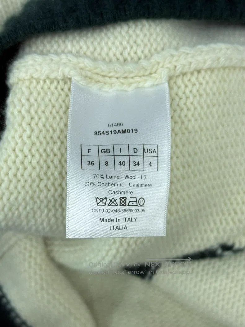 Dior Dior White and green long letter print sweater Size XS / US 0-2 / IT 36-38 - 5 Thumbnail
