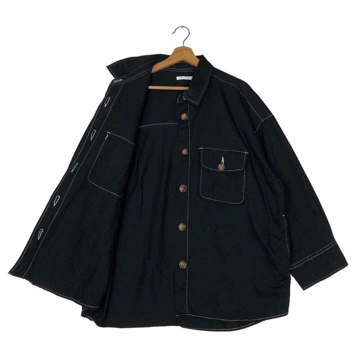 Japanese Brand 🔥Vtg Chore Jacket Wego Standard Black Issey Miyake Design Size US L / EU 52-54 / 3 - 9 Thumbnail