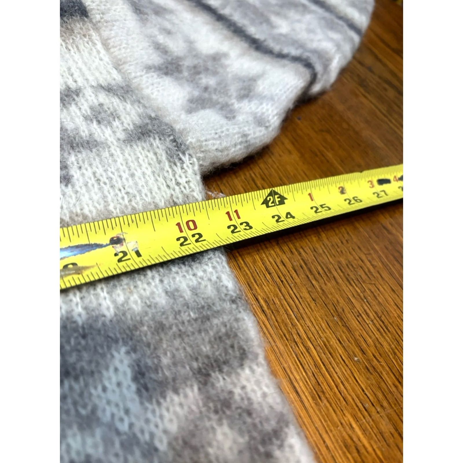Vintage VINTAGE HILDA LTD. Sweater Grey Striped Wool Large Size L / US 10 / IT 46 - 4 Thumbnail