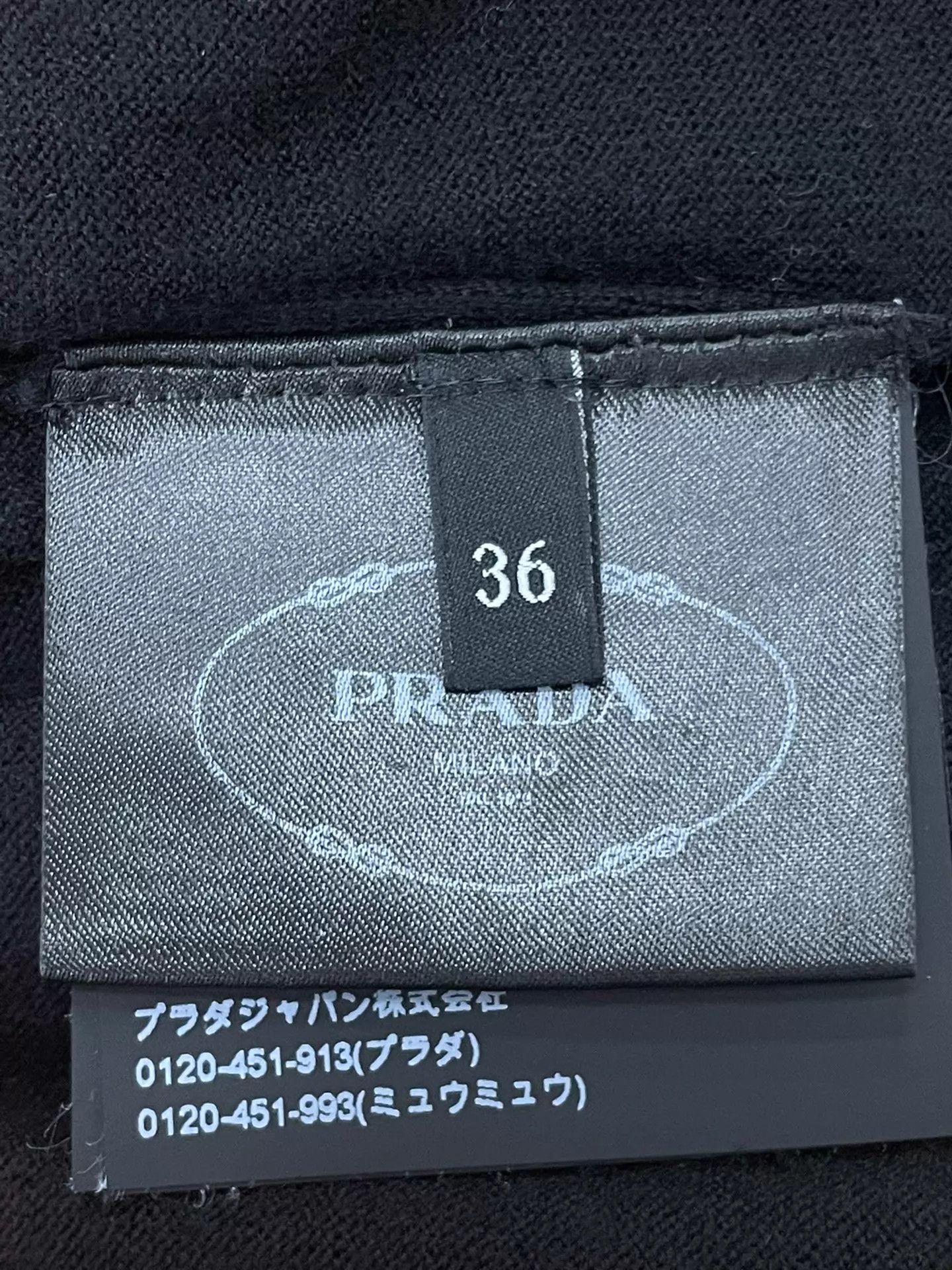 Prada Prada Black Wool Short-Sleeve Top Women's 36 New Size XS / US 0-2 / IT 36-38 - 5 Thumbnail