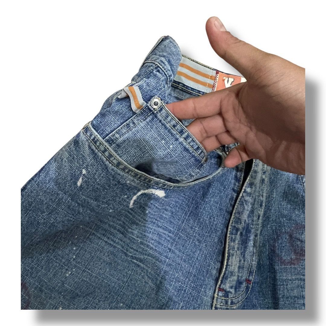 Designer × Japanese Brand VARCITY DISTRESSED JEANS DENIM Size US 34 / EU 50 - 8 Thumbnail