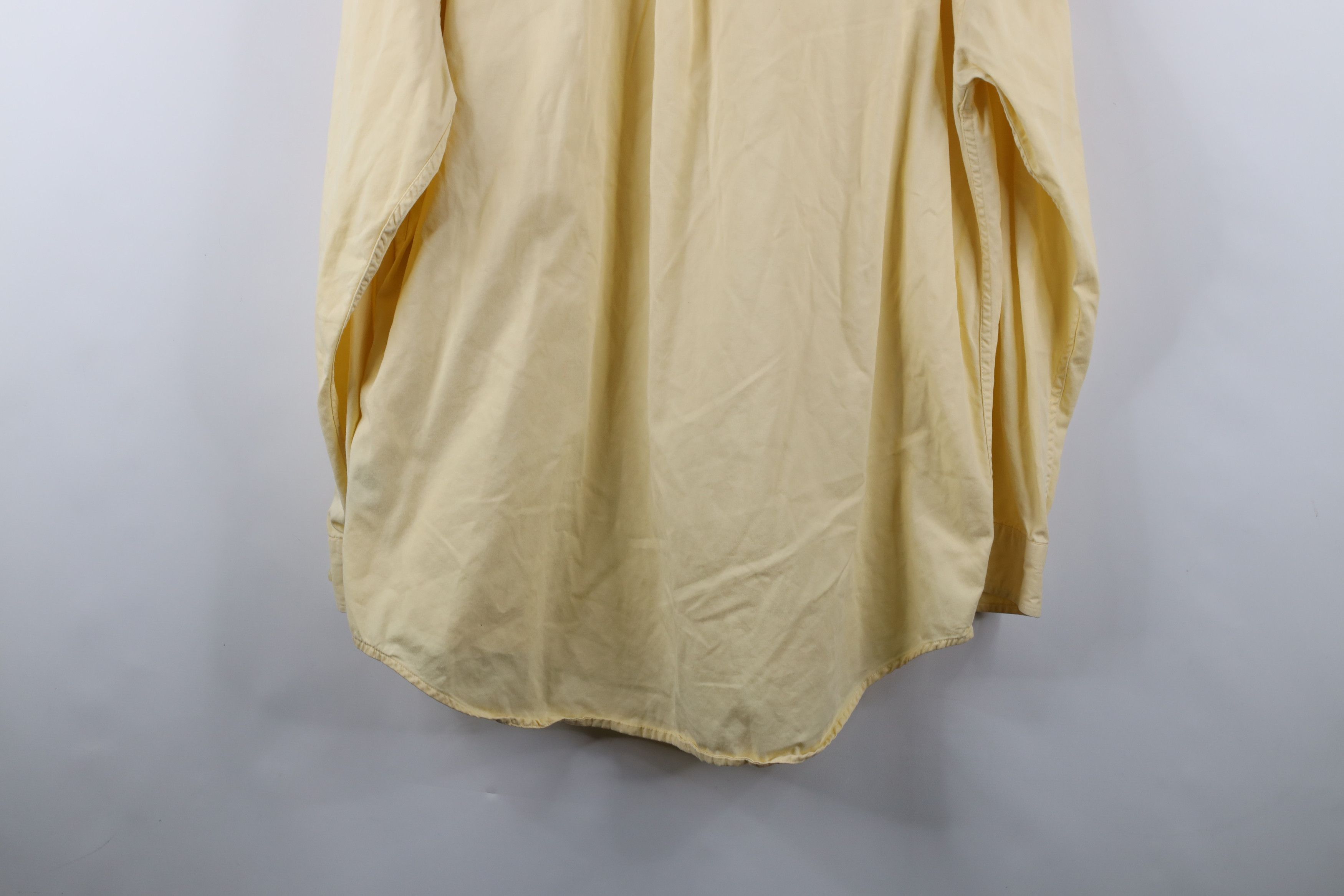 Ralph Lauren × Vintage Vintage 90s Ralph Lauren Collared Button Down Shirt Yellow Size US XL / EU 56 / 4 - 13 Thumbnail