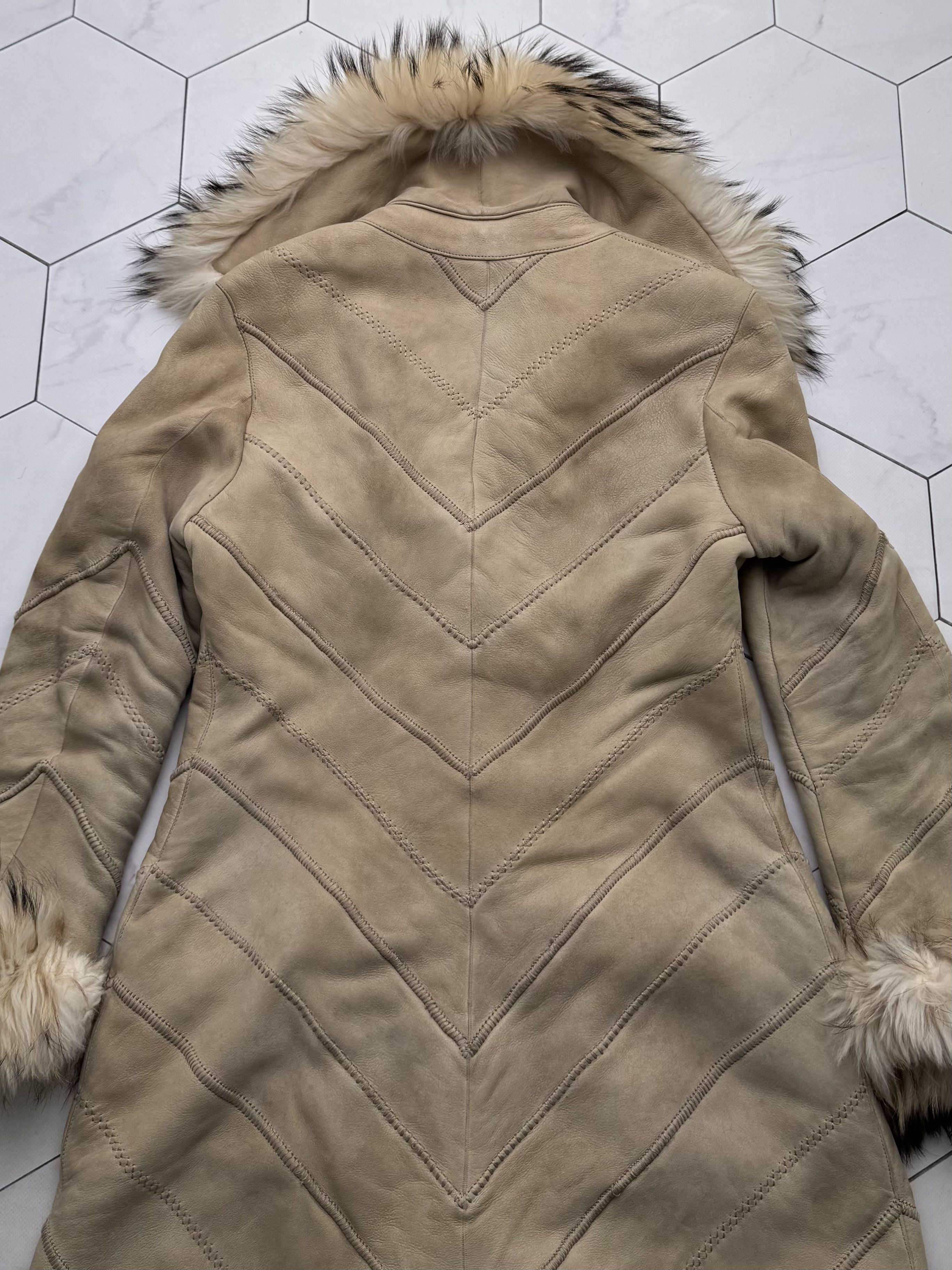 Vintage Vintage Real Sheepskin Coat Shearling Hooded Leather Coat Size M / US 6-8 / IT 42-44 - 13 Thumbnail