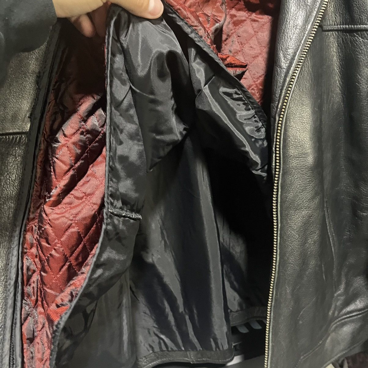 Wilsons Leather VINTAGE 90s WILSON LEATHER JACKET FULL ZIP BLACK SIZE LARGE Size US L / EU 52-54 / 3 - 9 Thumbnail