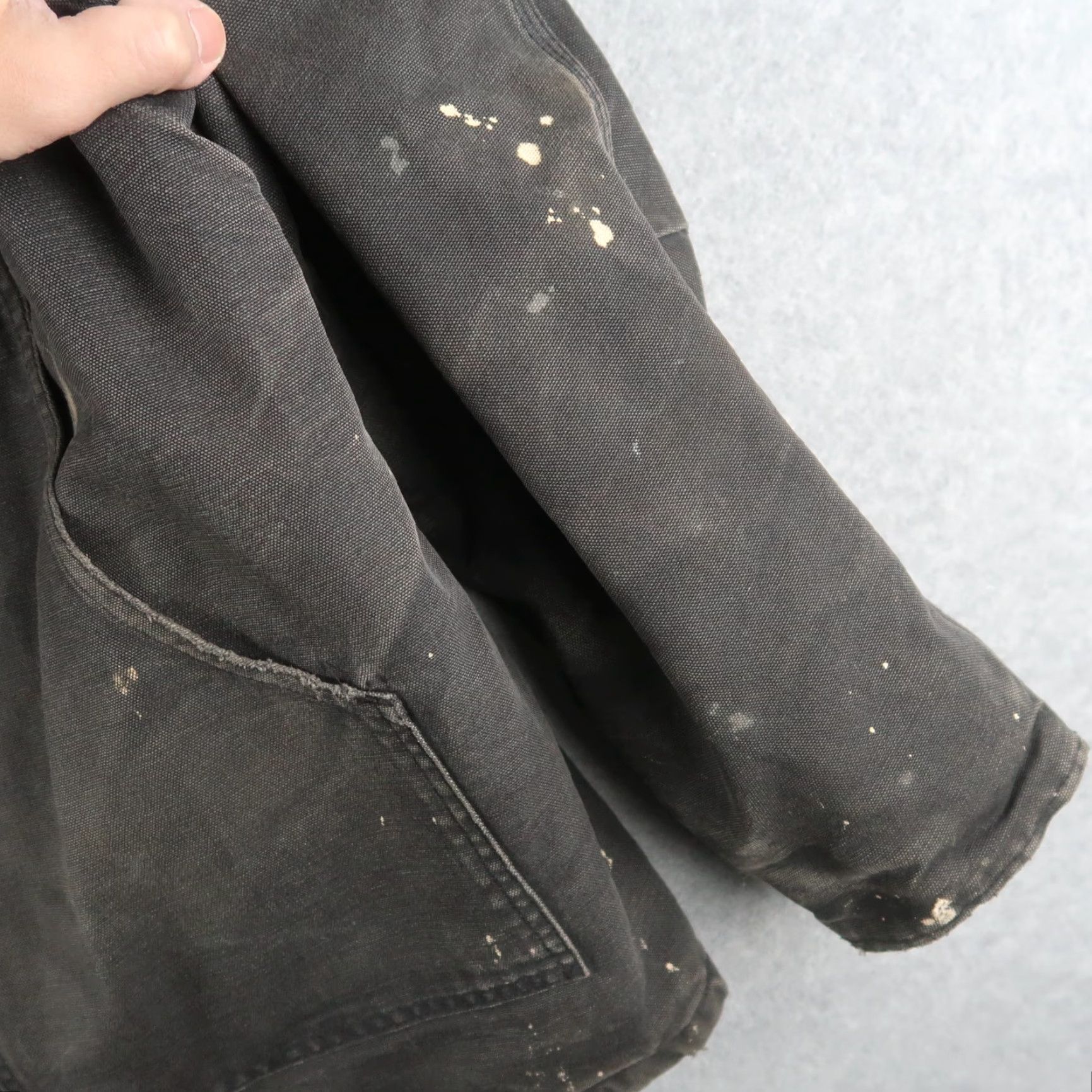 Carhartt VINTAGE Carhartt Jacket L Black Distressed Faded Cotton Canvas Workwear 90s Quilted Lined Mens Size US L / EU 52-54 / 3 - 6 Thumbnail