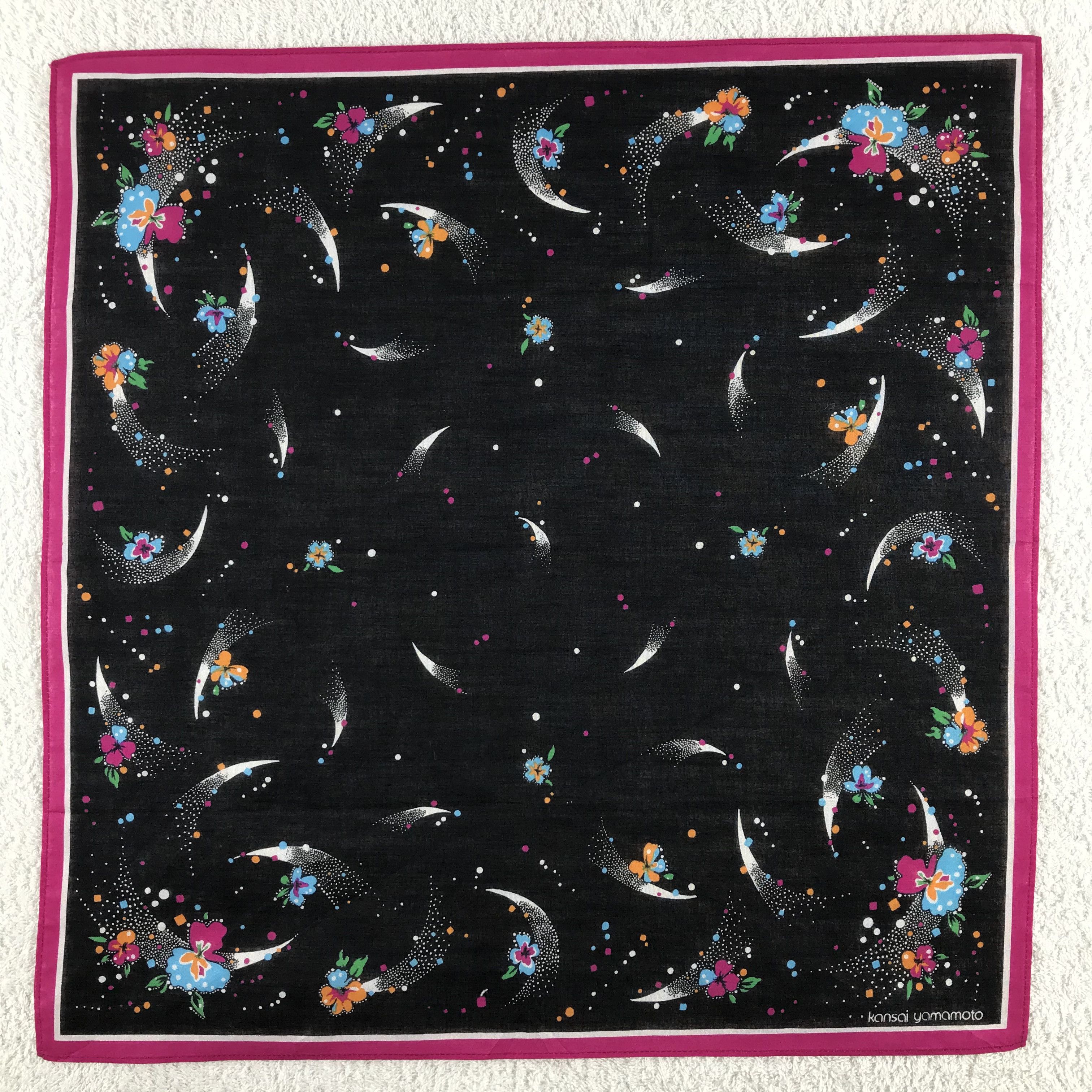 Kansai Yamamoto × Vintage Kansai Yamamoto Bandana / Handkerchief / Neckerchief - S091 Size ONE SIZE - 1 Thumbnail