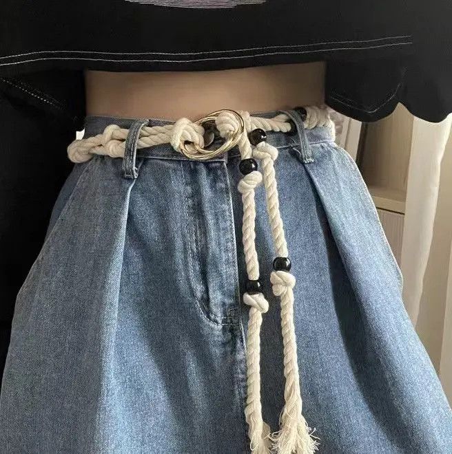 Designer × Japanese Brand × Vintage Vintage Braided Twisted Rope Harajuku Belt Size ONE SIZE - 2 Thumbnail