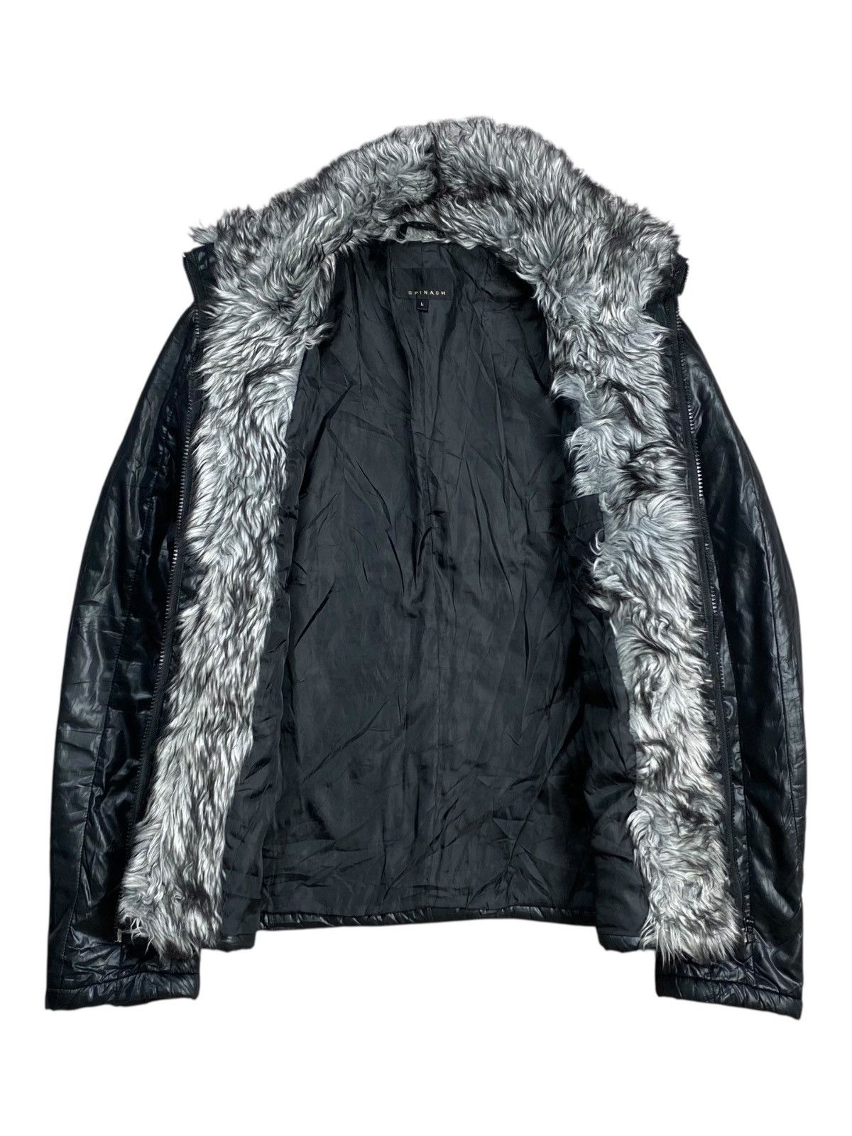 2000s Spinach - Vkei Style Trim Fur Jacket