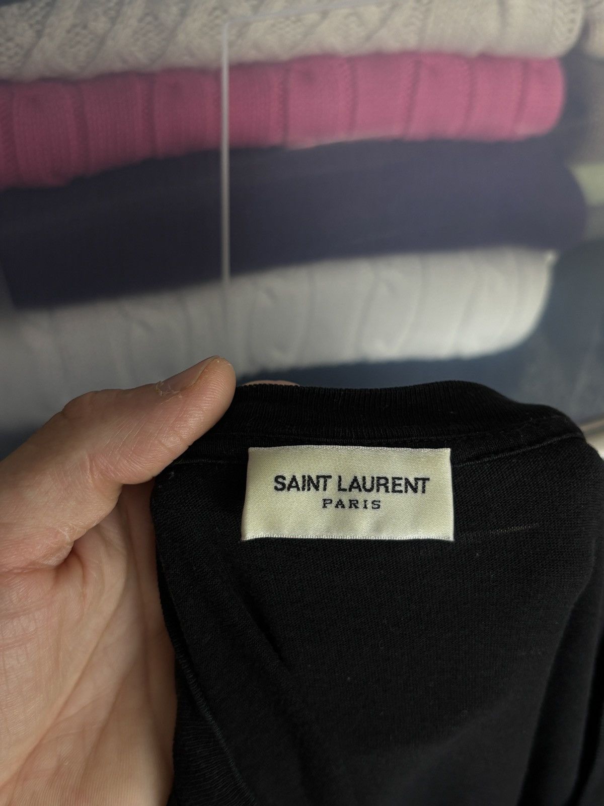 Saint Laurent Paris Saint Laurent Paris Broken Heart Designer SLP T-Shirt Size US S / EU 44-46 / 1 - 8 Thumbnail