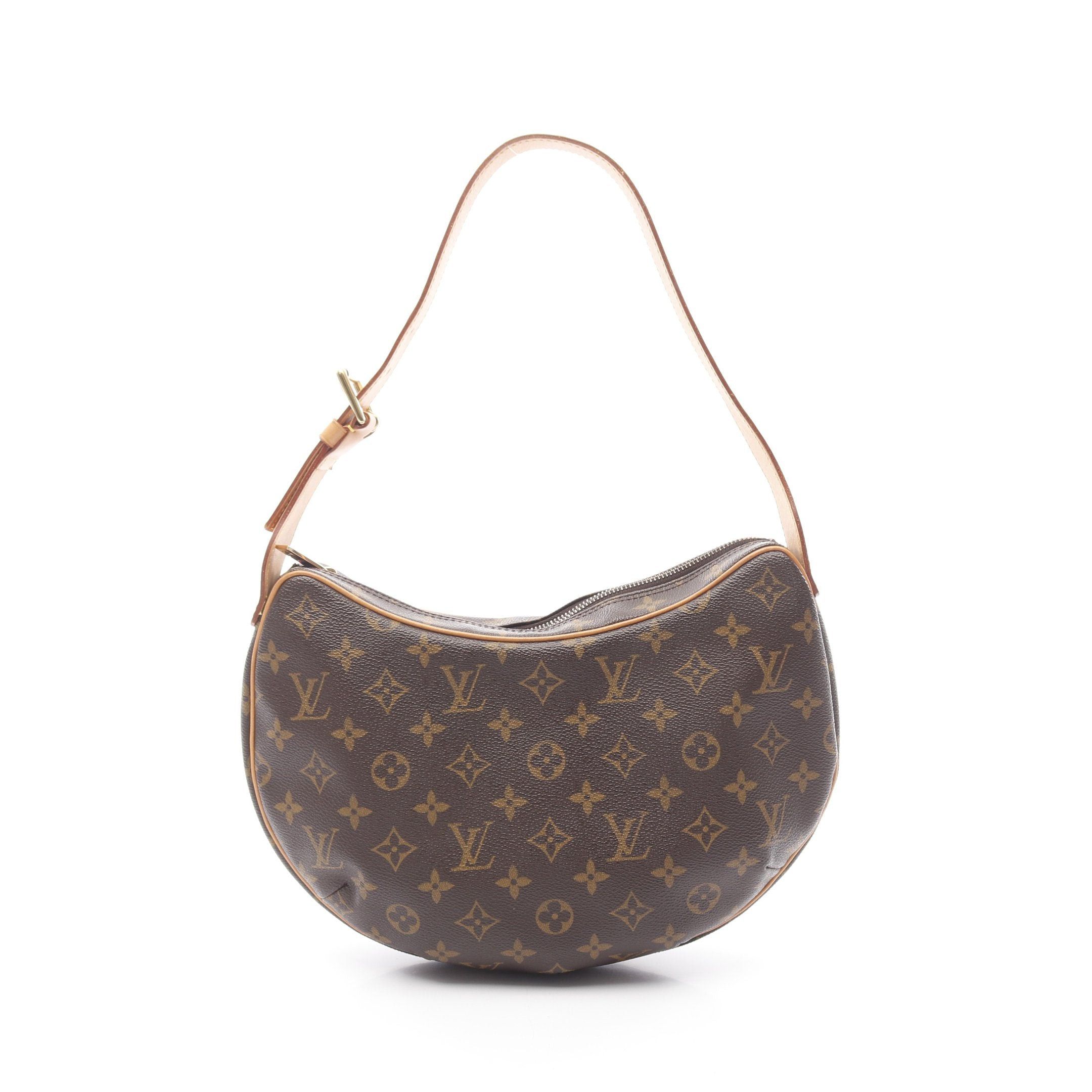 Louis Vuitton Croissant Mm Monogram Shoulder Bag Leather Brown, Women's