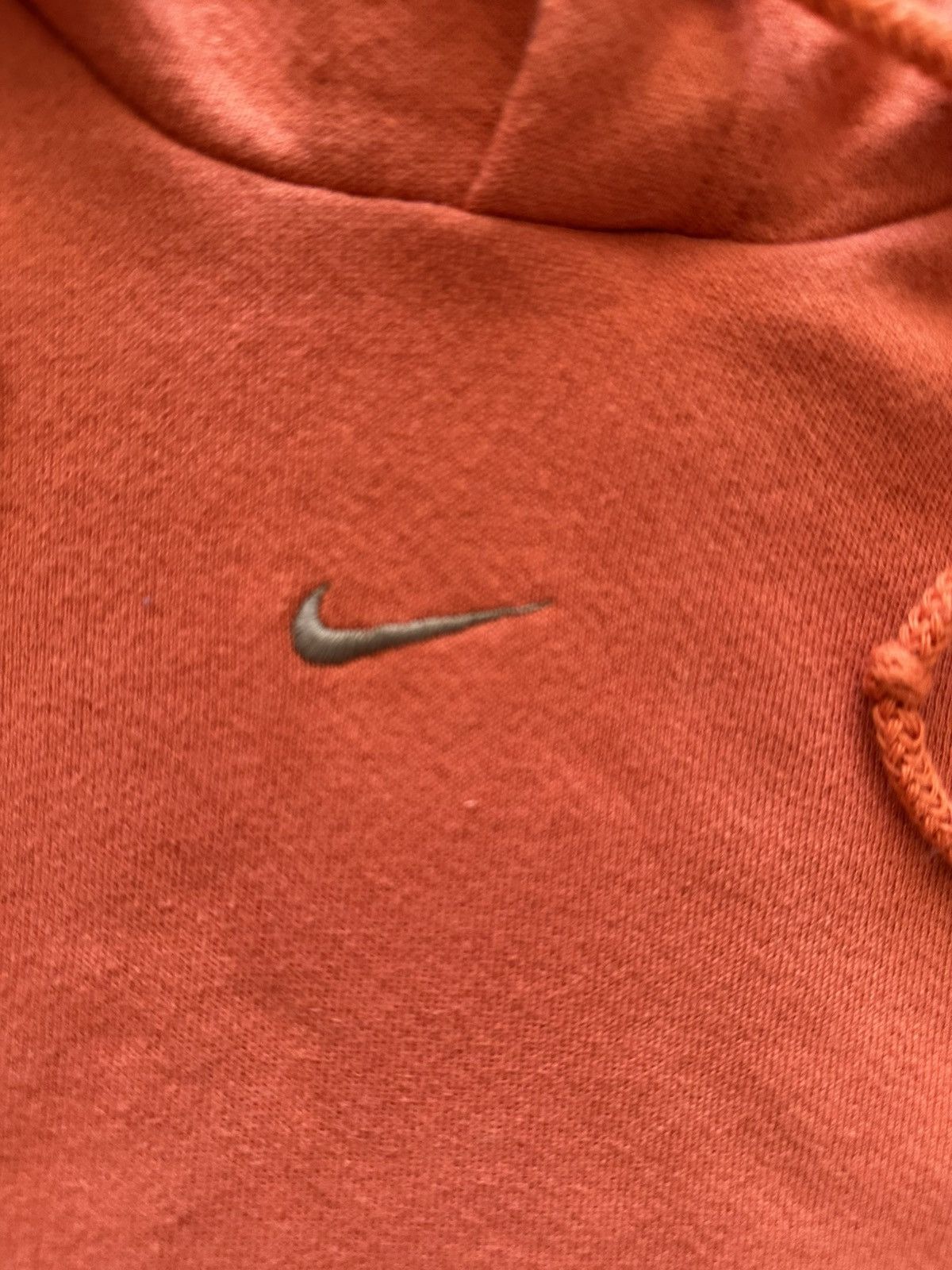 Nike × Vintage Vintage 90s/Y2k Nike Orange Center Swoosh Hoodie Size Large Size US L / EU 52-54 / 3 - 3 Thumbnail