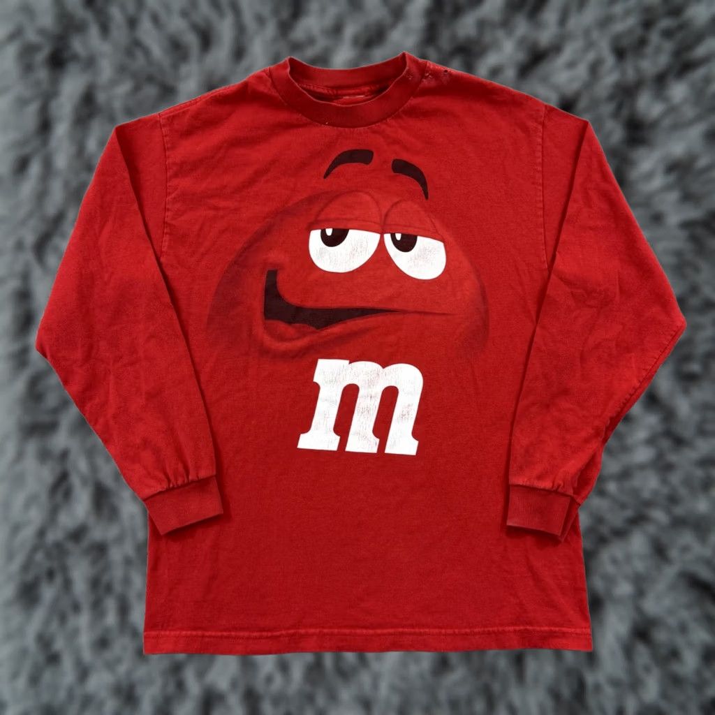 Vintage VINTAGE M&Ms Shirt Adult Medium Red Candy Long Sleeve 90s Hersheys Pullover USA Size US M / EU 48-50 / 2 - 1 Thumbnail