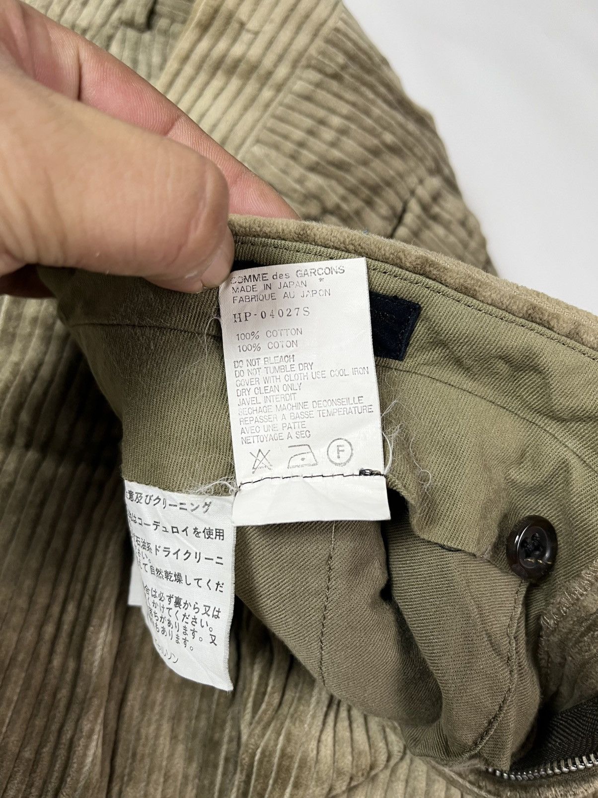 Comme des Garcons Homme 90's CDG HOMME CORDUROY PANTS Size US 30 / EU 46 - 9 Thumbnail