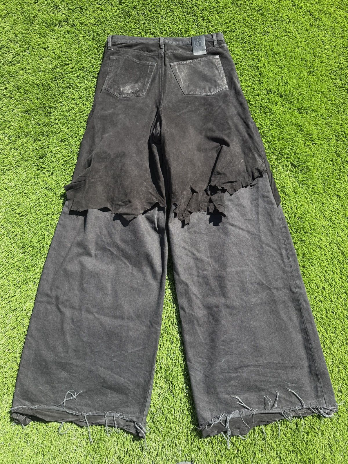 Paradoxe Paris Paradoxe Paris Baggy Overlaid Leather Jeans Size US 32 / EU 48 - 4 Thumbnail
