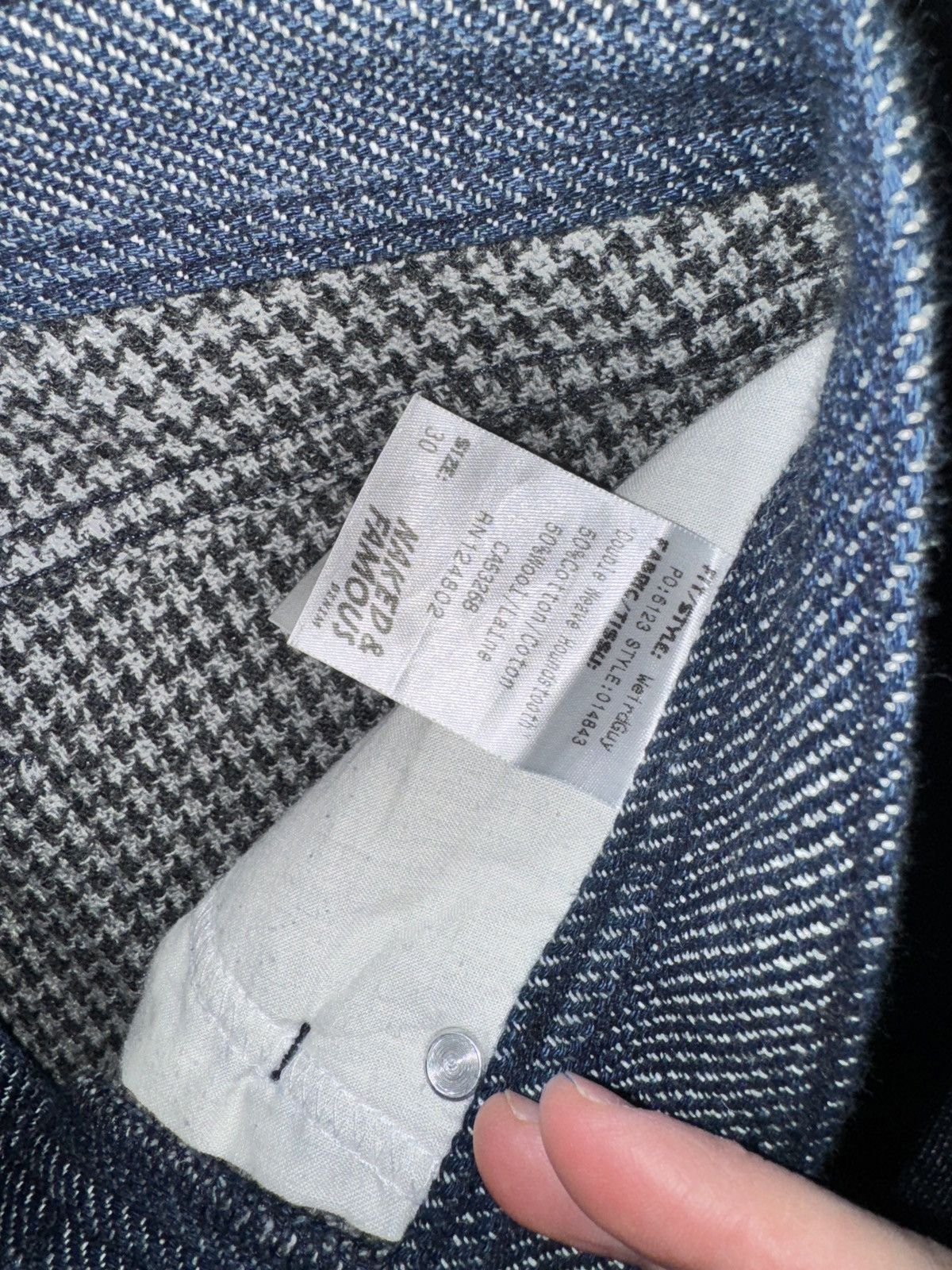 Naked & Famous Weird Guy Double Weave Houndstooth Size US 30 / EU 46 - 7 Thumbnail