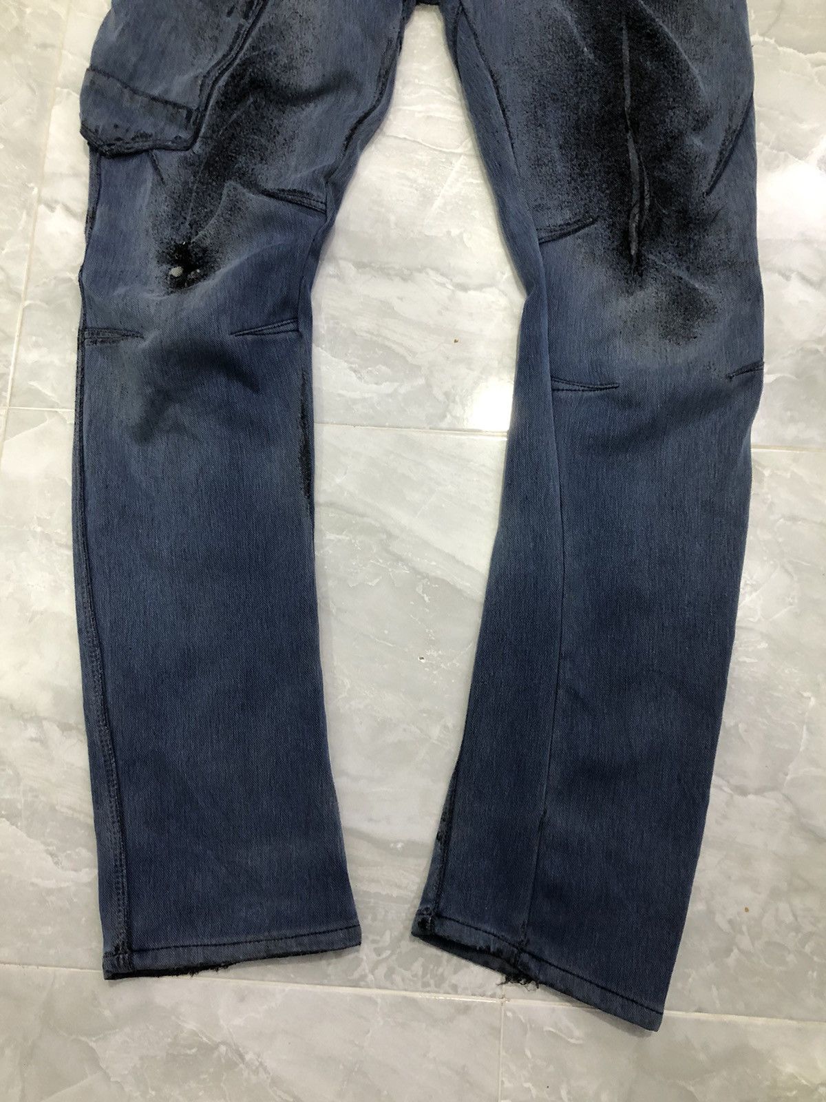Japanese Brand Fieldcore Japan Work Denim Distressed Art Pants Size US 33 - 3 Thumbnail