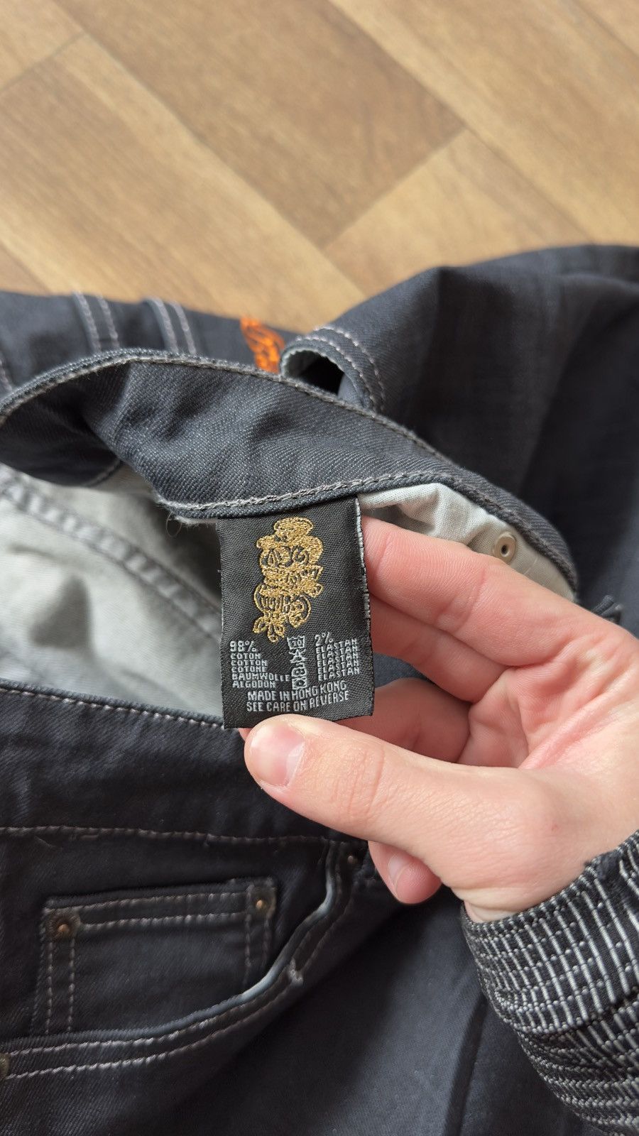 Ed Hardy Ed Hardy by Christian Audigier Tattoo Skull Denim Jeans W32 Size 32" / US 10 / IT 46 - 7 Thumbnail
