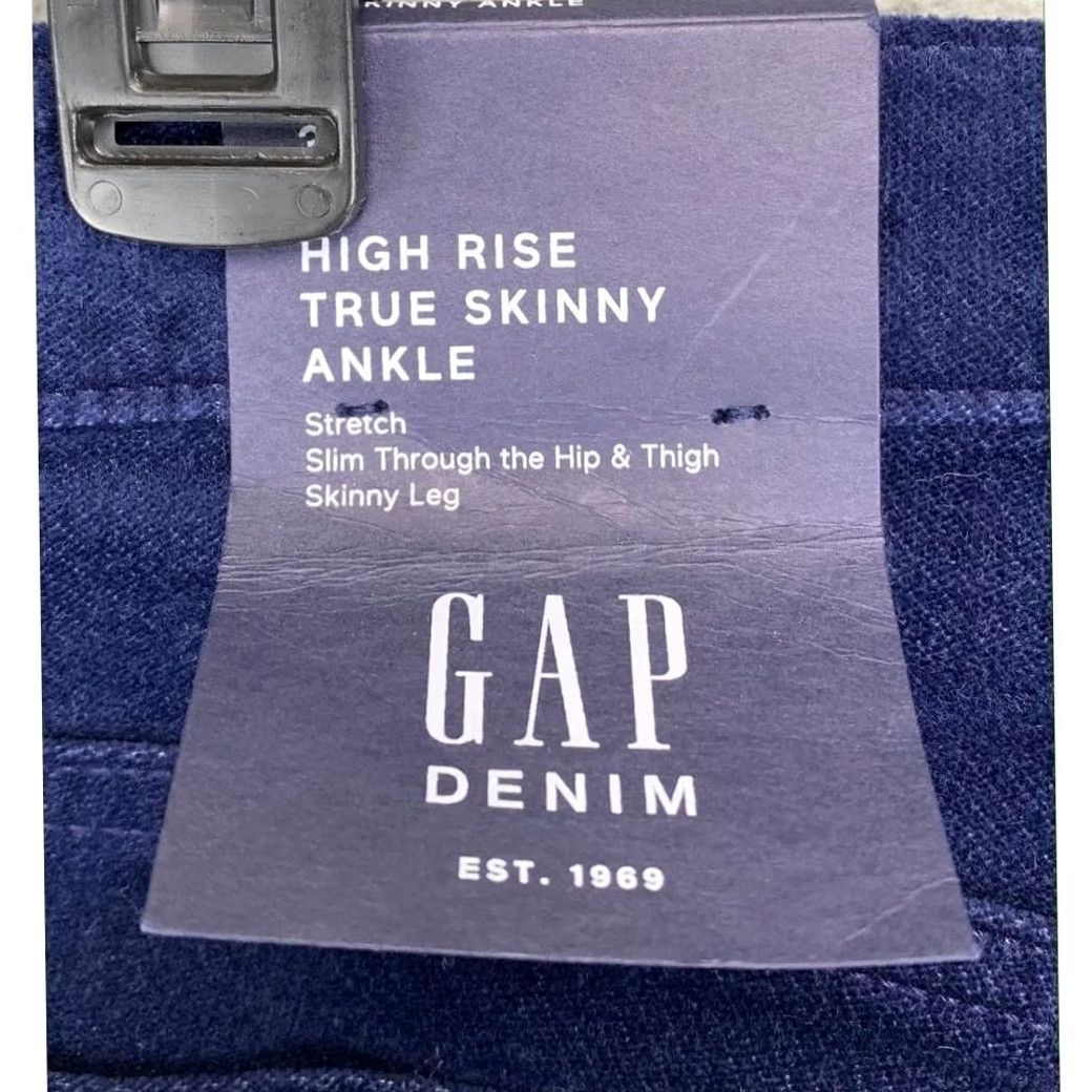 Gap Gap Jeans Womens 32 Blue High Rise True Skinny Ankle Denim Stretch Ladies NEW Women Jeans Slim Rise 10.5in+ 100% Cotton Size 24" / US 00 / IT 34 - 2 Thumbnail