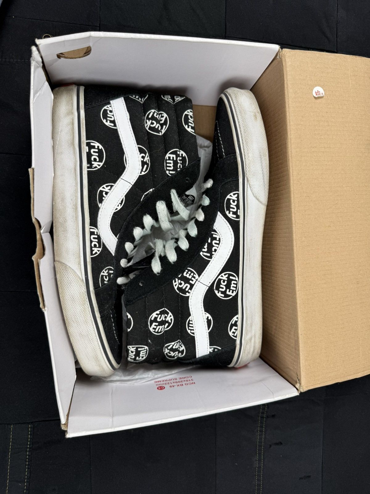Supreme × Vans Fuck em Sk8-Hi Reissue Size US 9 / EU 42 - 4 Thumbnail