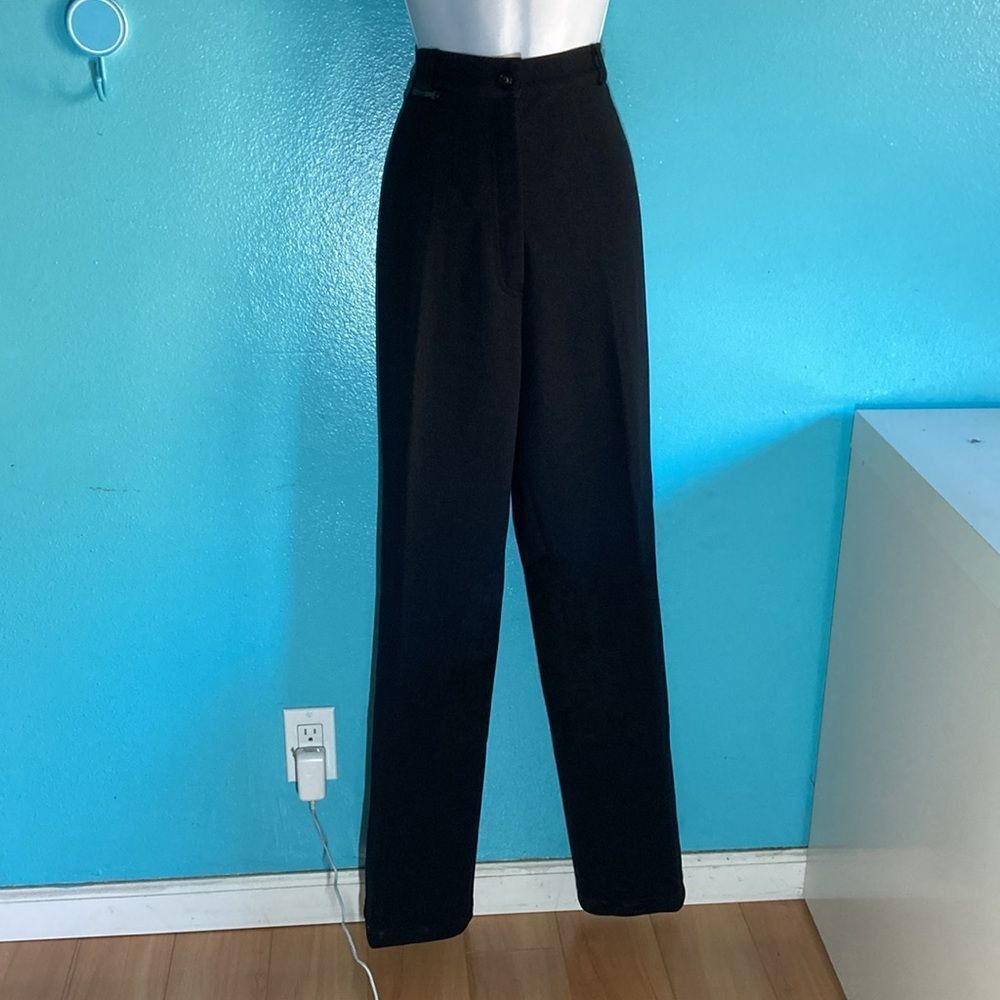 St. John St. John Sport Womens Size 10 Black Straight Leg Equestrian Patch Pants Size 32" / US 10 / IT 46 - 1 Thumbnail