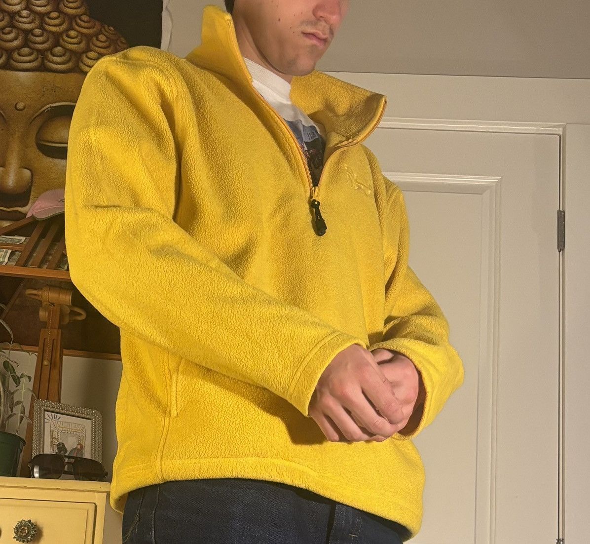 Old Navy × Vintage Vintage Old Navy Fleece quarter zip Size US XL / EU 56 / 4 - 2 Thumbnail