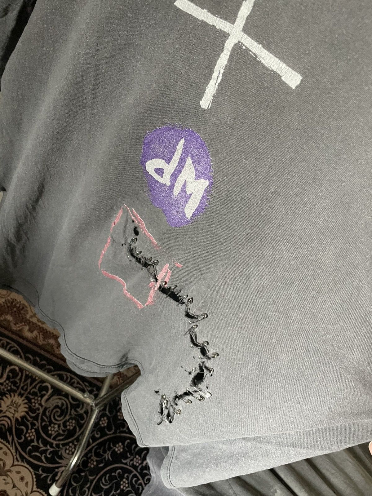 Vintage Vintage 90s Depeche Mode Devotional Tour Faded T-Shirt Size US XL / EU 56 / 4 - 7 Thumbnail