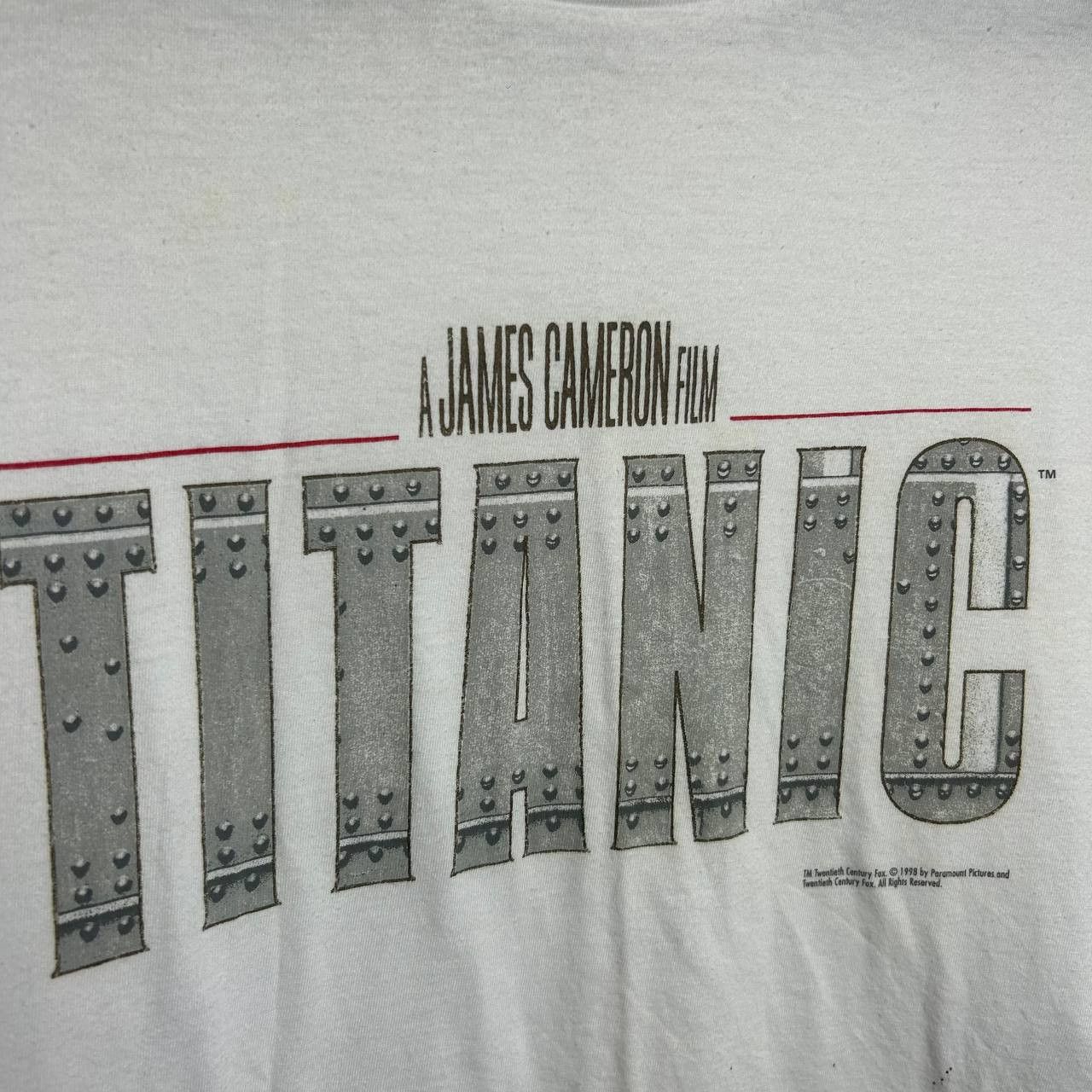 Vintage Vintage Titanic 1998 James Cameron big logo movie tee Size US XL / EU 56 / 4 - 3 Thumbnail