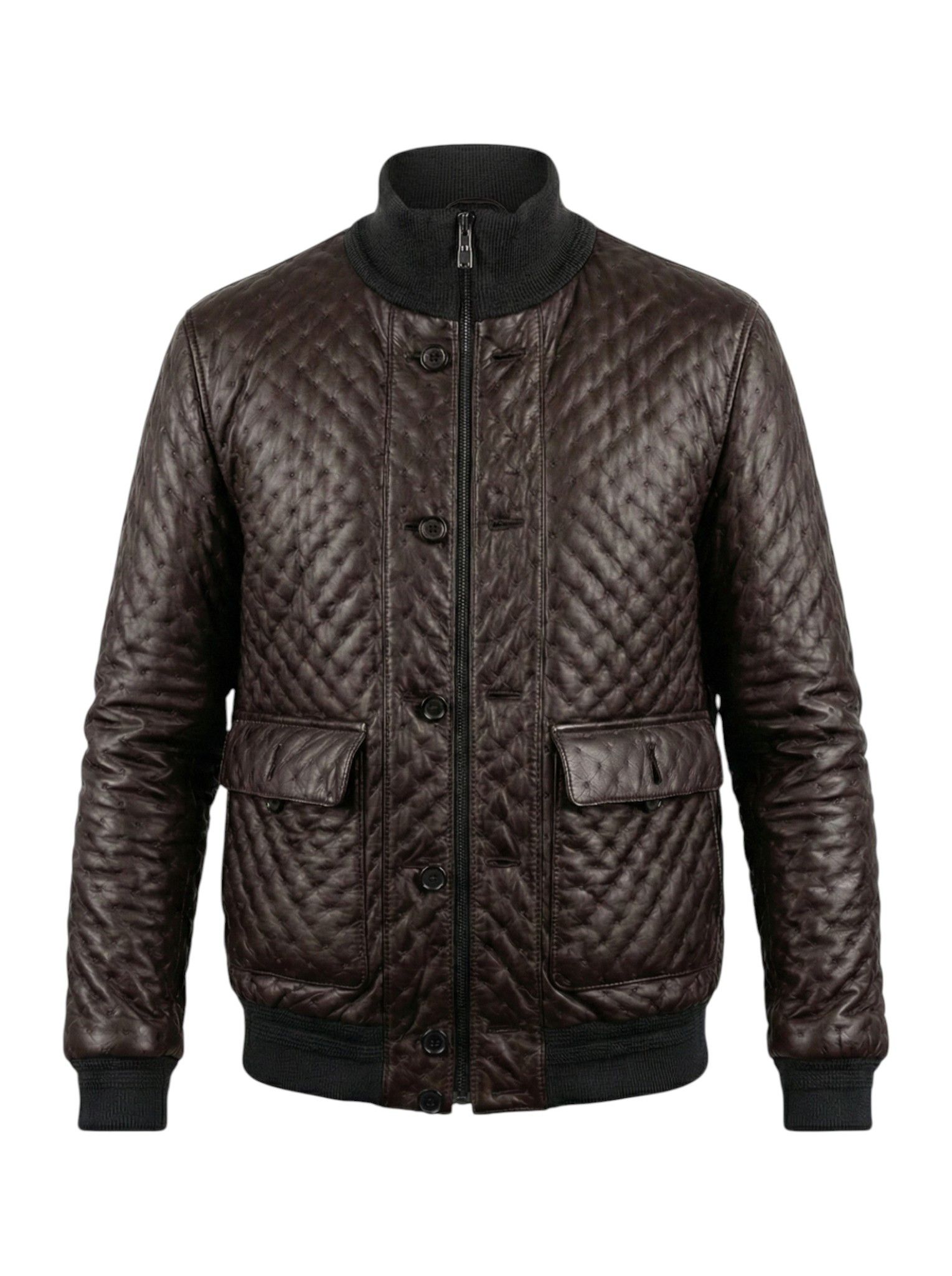Yves Saint Laurent PADDED LEATHER JACKET BY TOM FORD Size US M / EU 48-50 / 2 - 1 Thumbnail