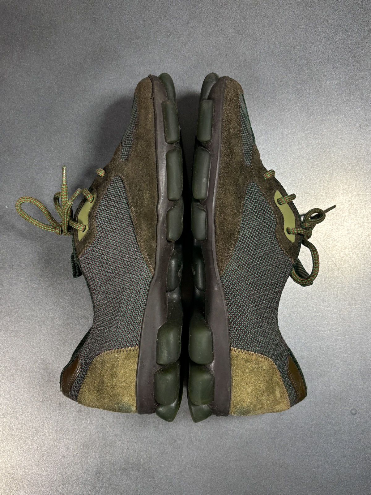 Miu Miu F/W 1999 Miu Miu Runway Sneakers Suede Square Toe Green Shoe Size US 7 / IT 37 - 22 Thumbnail