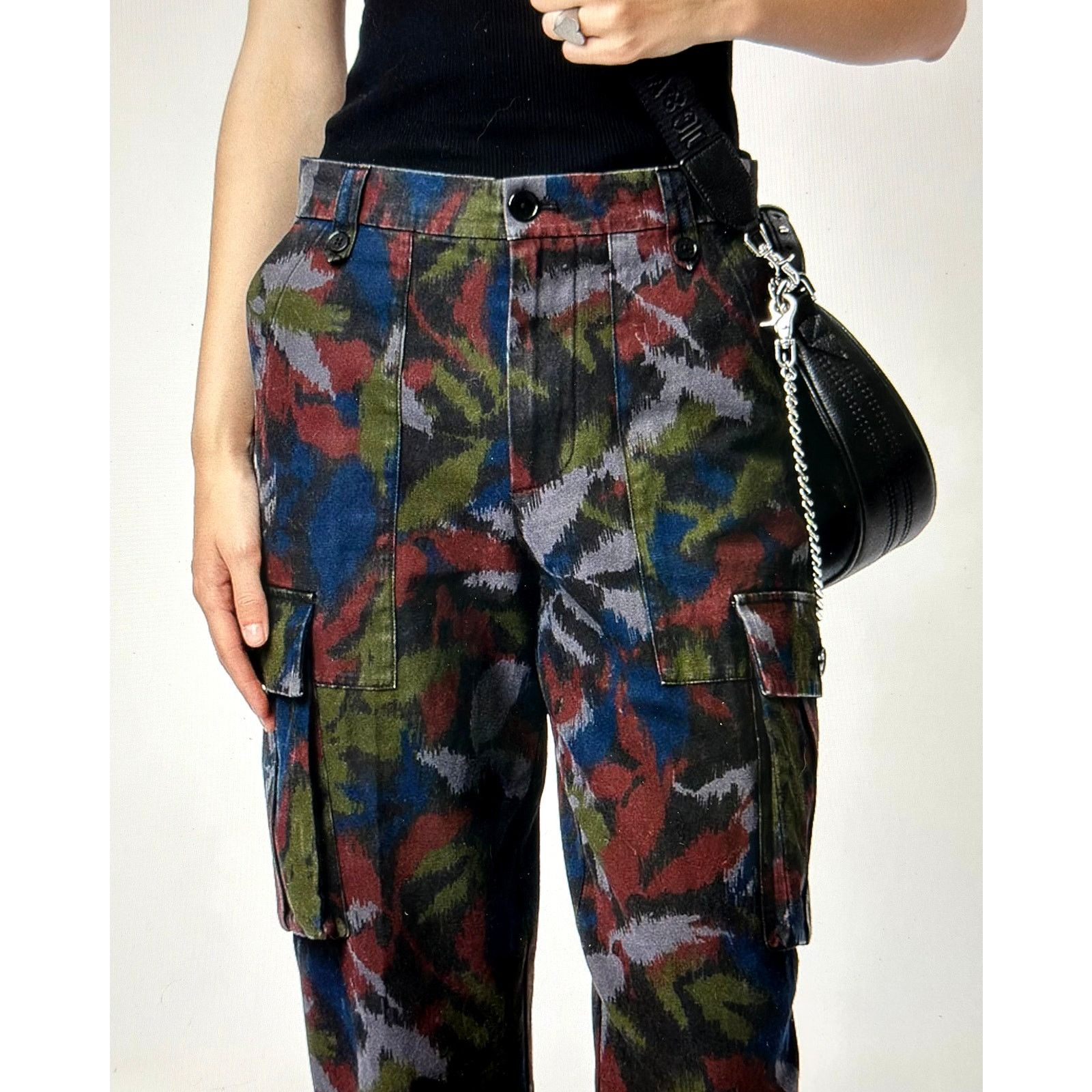 Zadig & Voltaire Zadig & Voltaire Pilote Canvas Cargo Pants Dark Camo 34 (8) Size 30" / US 8 / IT 44 - 2 Thumbnail