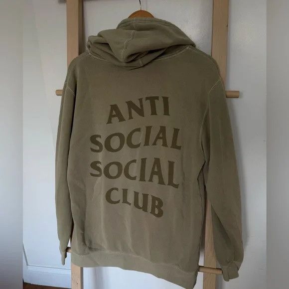 Anti Social Social Club Ghosted Sandstone Tonal Hoodie Size S / US 4 / IT 40 - 2 Thumbnail