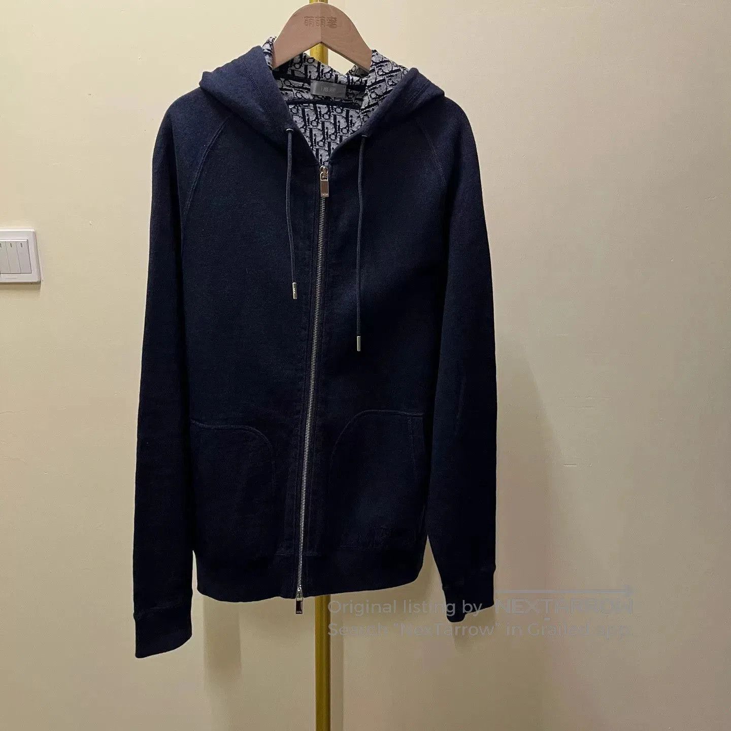 Dior dior blue hooded logo sweatshirt jacket. Size US M / EU 48-50 / 2 - 1 Thumbnail