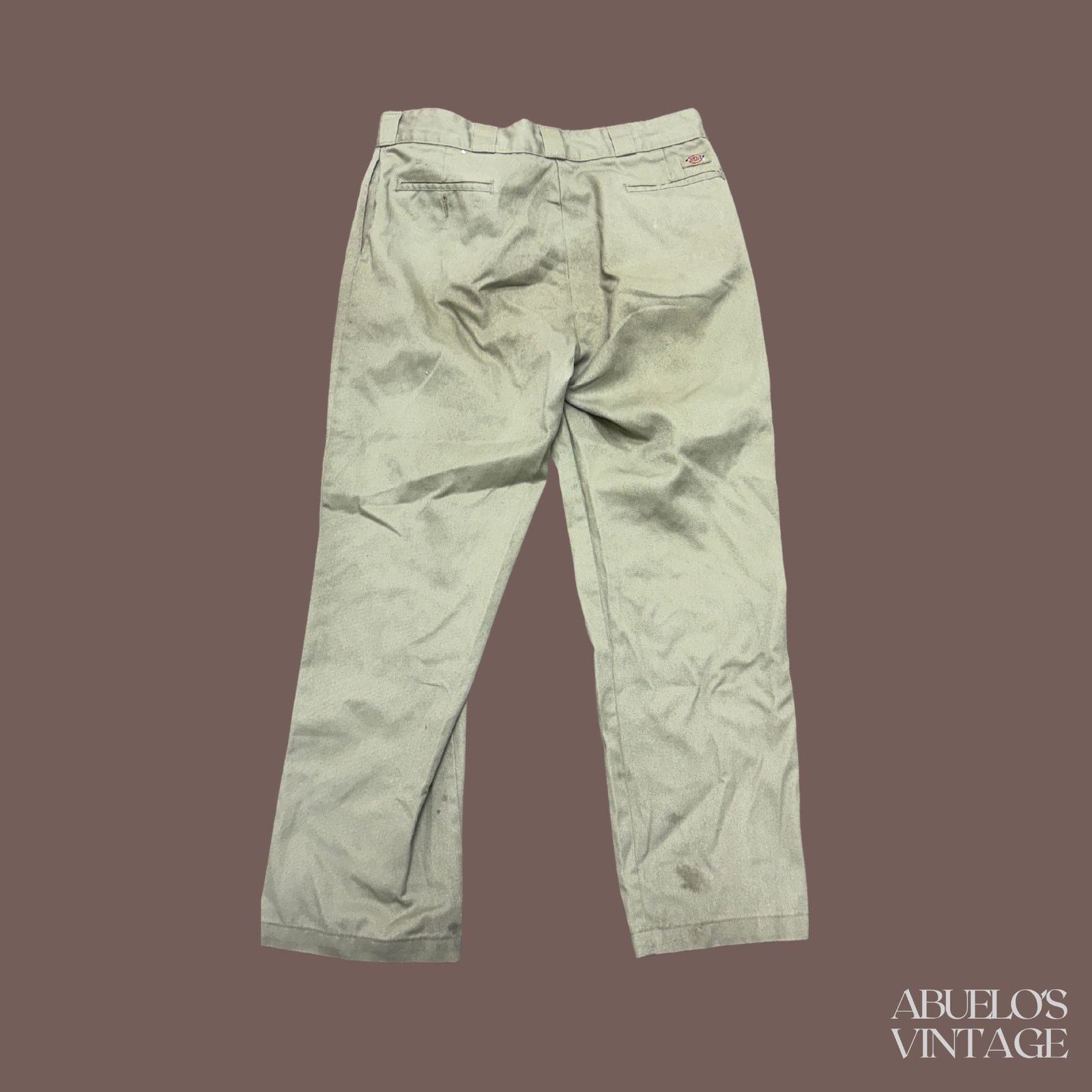 Dickies VTG Work Pants | Dickies Khaki Distressed | Workwear Core Size US 38 / EU 54 - 3 Thumbnail