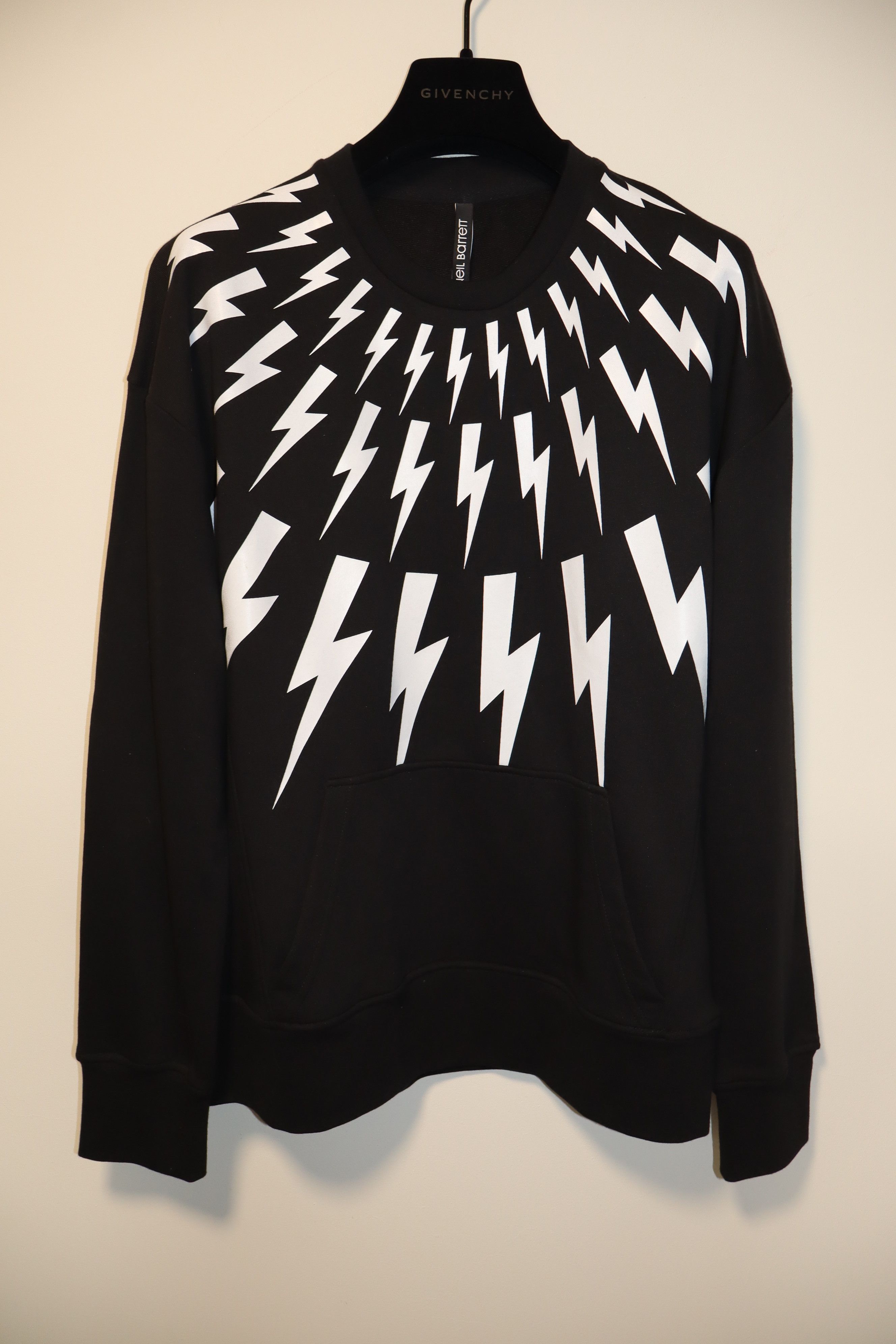 Neil Barrett Oversized thunderbolt print sweatshirt Size US XXS / EU 40 - 1 Thumbnail