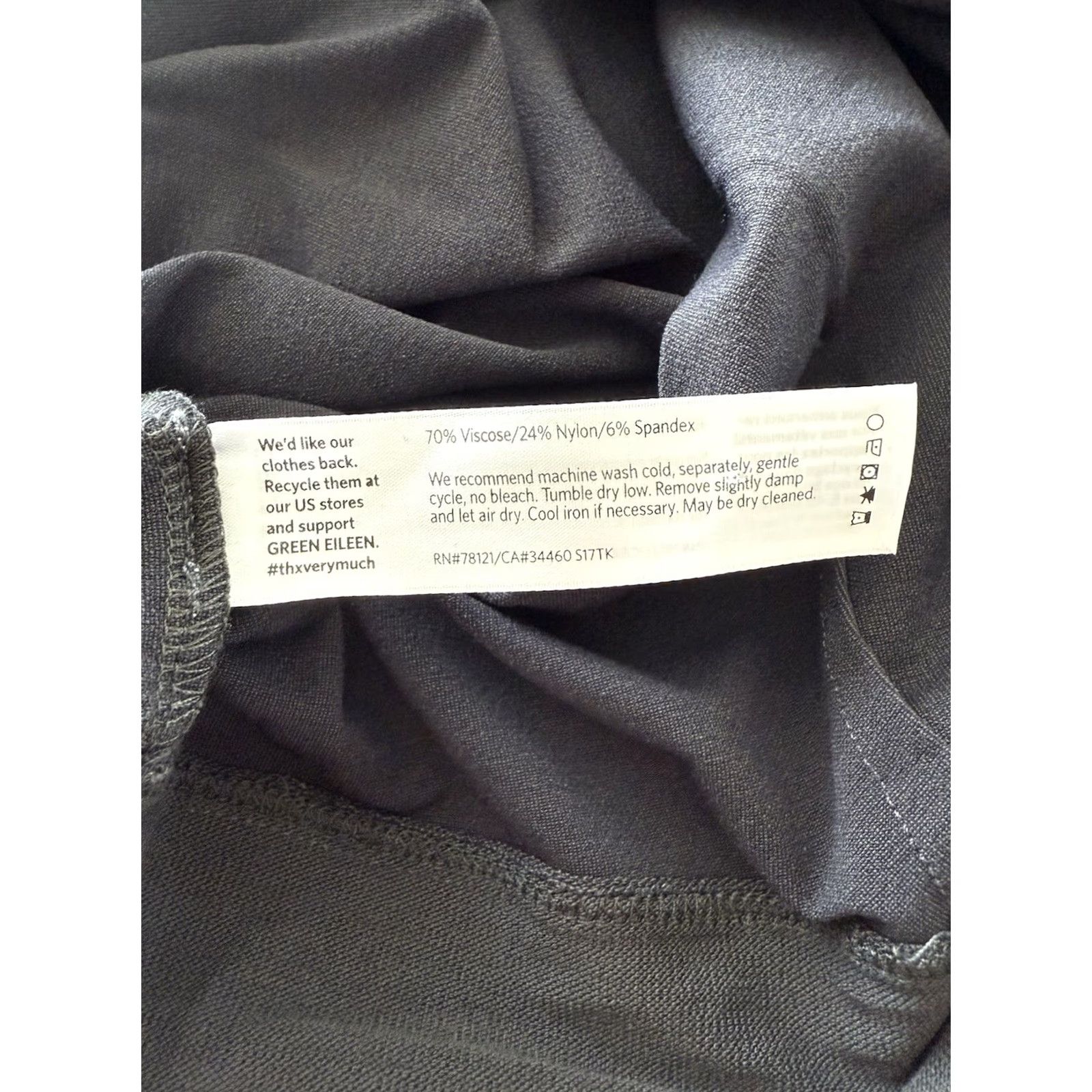 Eileen Fisher Eileen Fisher Washable Stretch Crepe Pull On Ankle Pants Womens 3X Gray USA Size 40" / US 18 - 4 Thumbnail