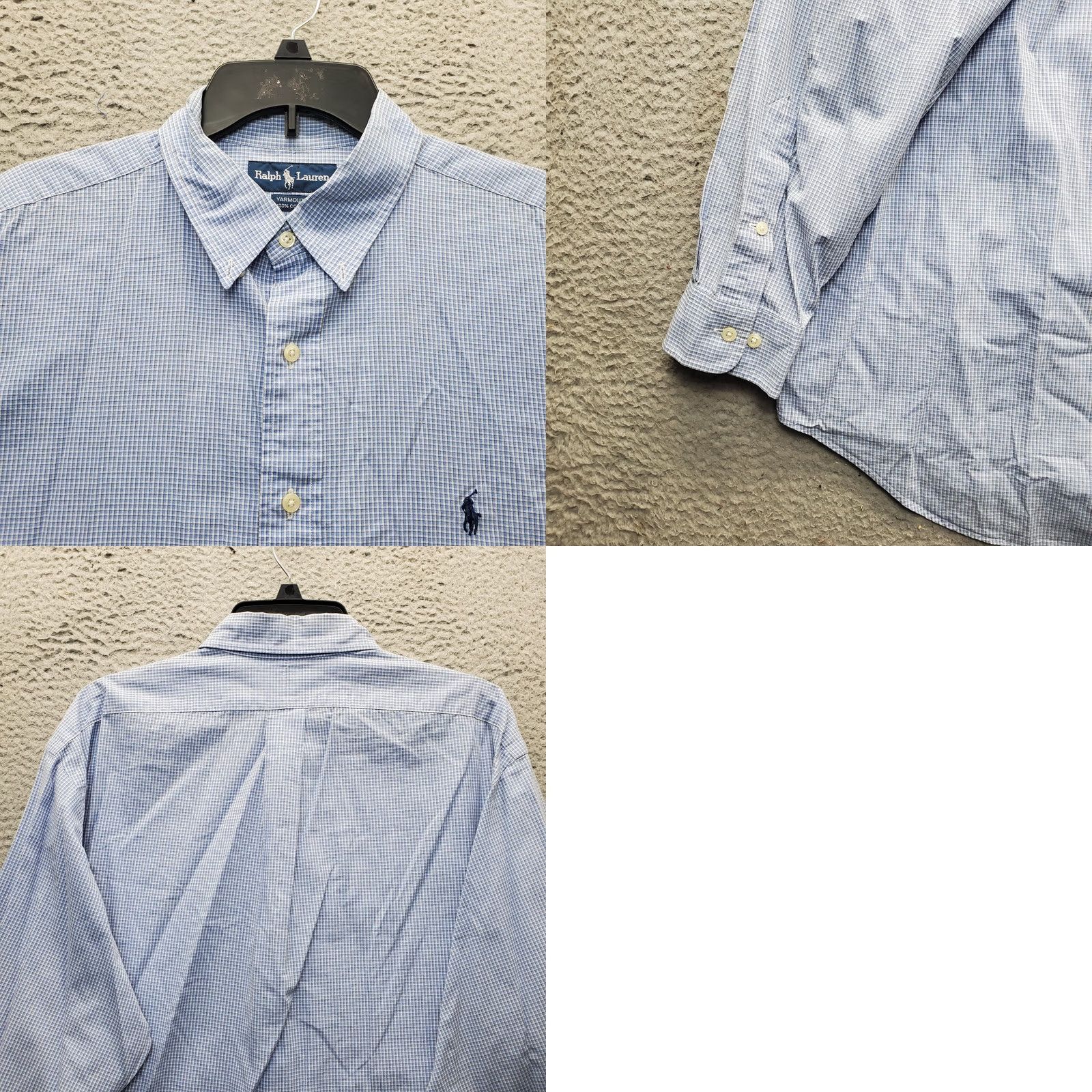Ralph Lauren Ralph Lauren Mens Dress Shirt Multicolor Plaid Yarmouth Pony Logo Button Down 17 Size 46R - 8 Thumbnail