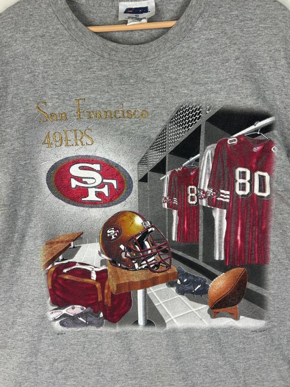 NFL × Vintage Vintage 90s 49ers San Franciso Supporter T Shirt Size US XL / EU 56 / 4 - 4 Thumbnail
