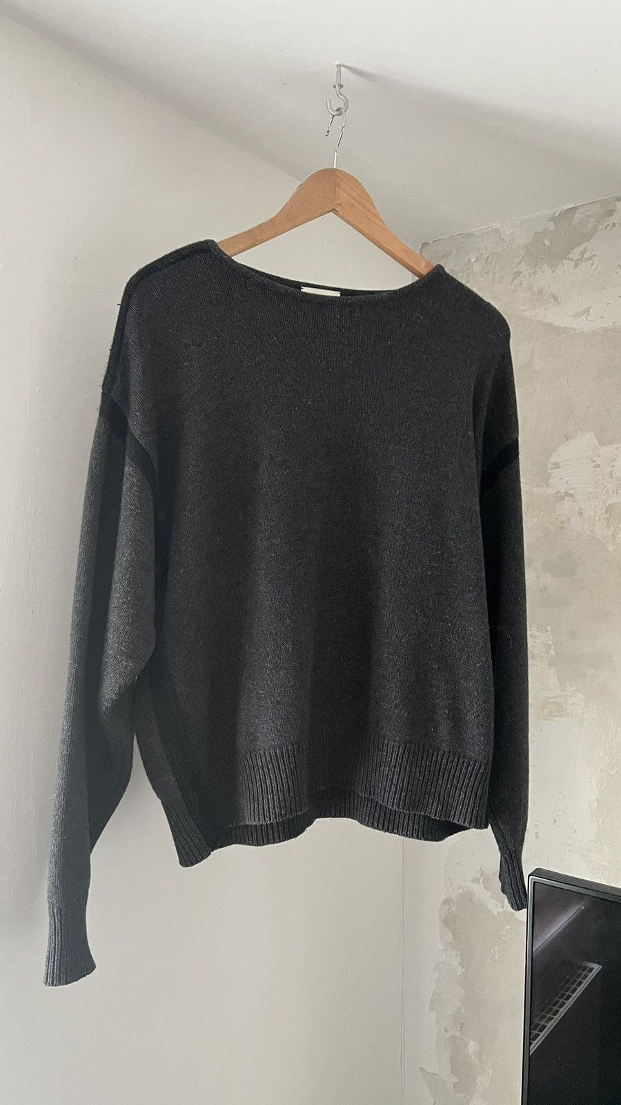Dries Van Noten Grey Dries van Noten Cropped Wool Sweater Size US L / EU 52-54 / 3 - 1 Thumbnail