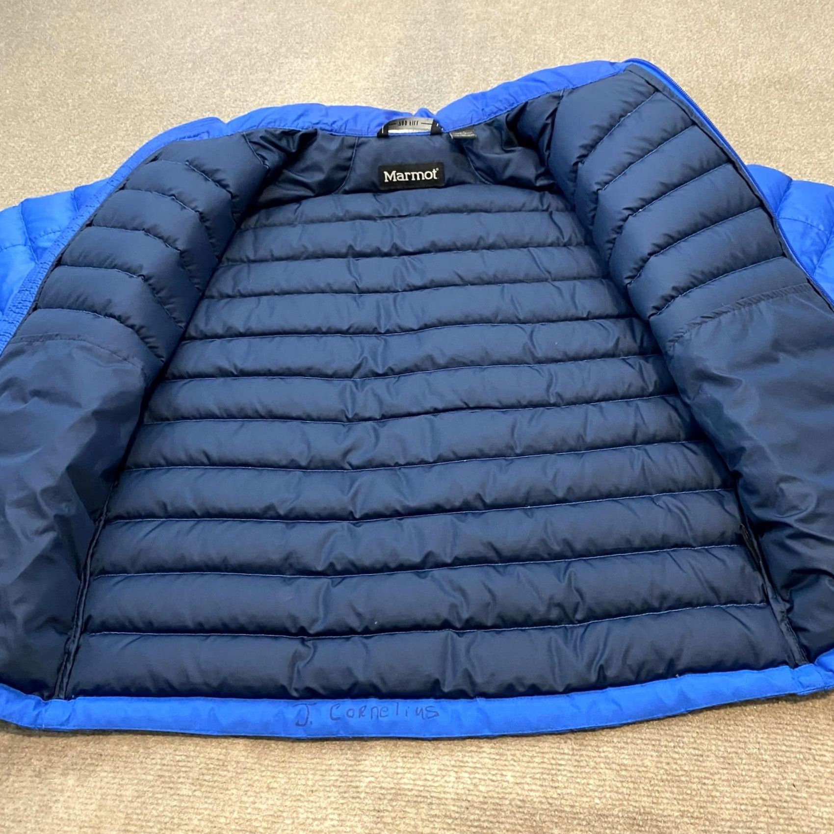 Marmot Marmot Jacket Mens Small Blue 700 Fill Down Puffer Full Zip Altered Sleeves Size US S / EU 44-46 / 1 - 7 Thumbnail