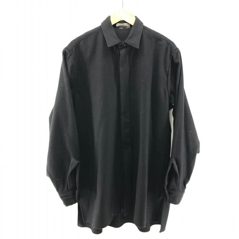 Yohji Yamamoto Pour Homme 90s archive wool melton long shirts Size US M / EU 48-50 / 2 - 1 Thumbnail