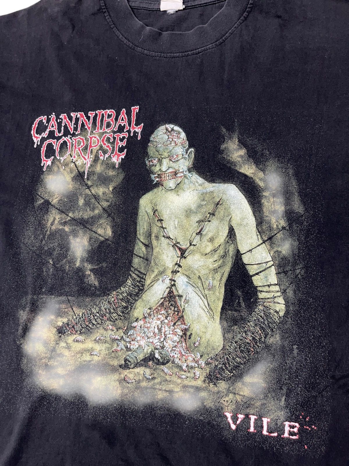 Band Tees Vintage 1996 Cannibal Corpse Vile Monolith of Death Tour Tee Size US XL / EU 56 / 4 - 5 Thumbnail