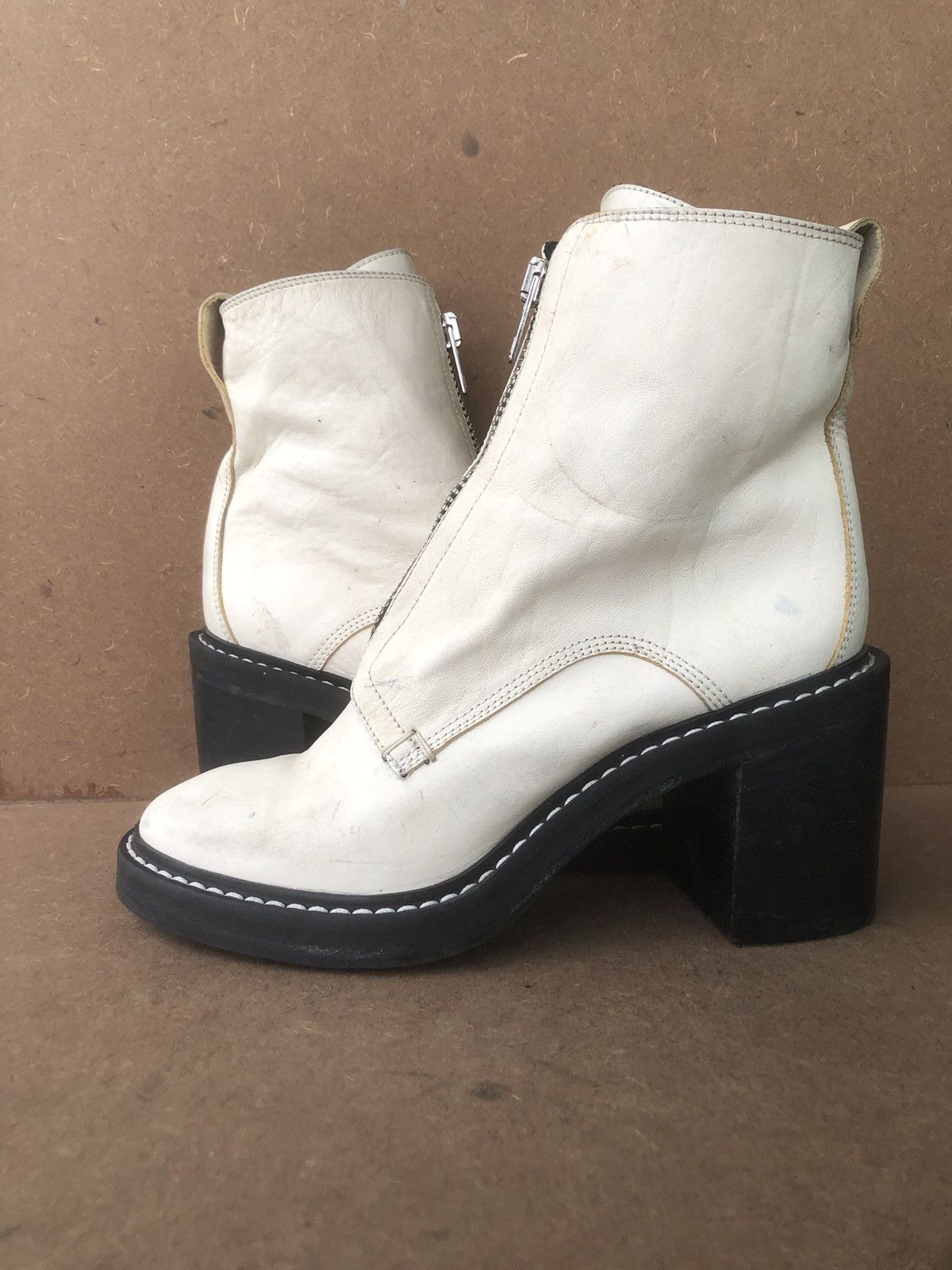 Rag & Bone Rag & Bone White Leather Women’s Boots Size 40 Size US 10 / IT 40 - 6 Thumbnail