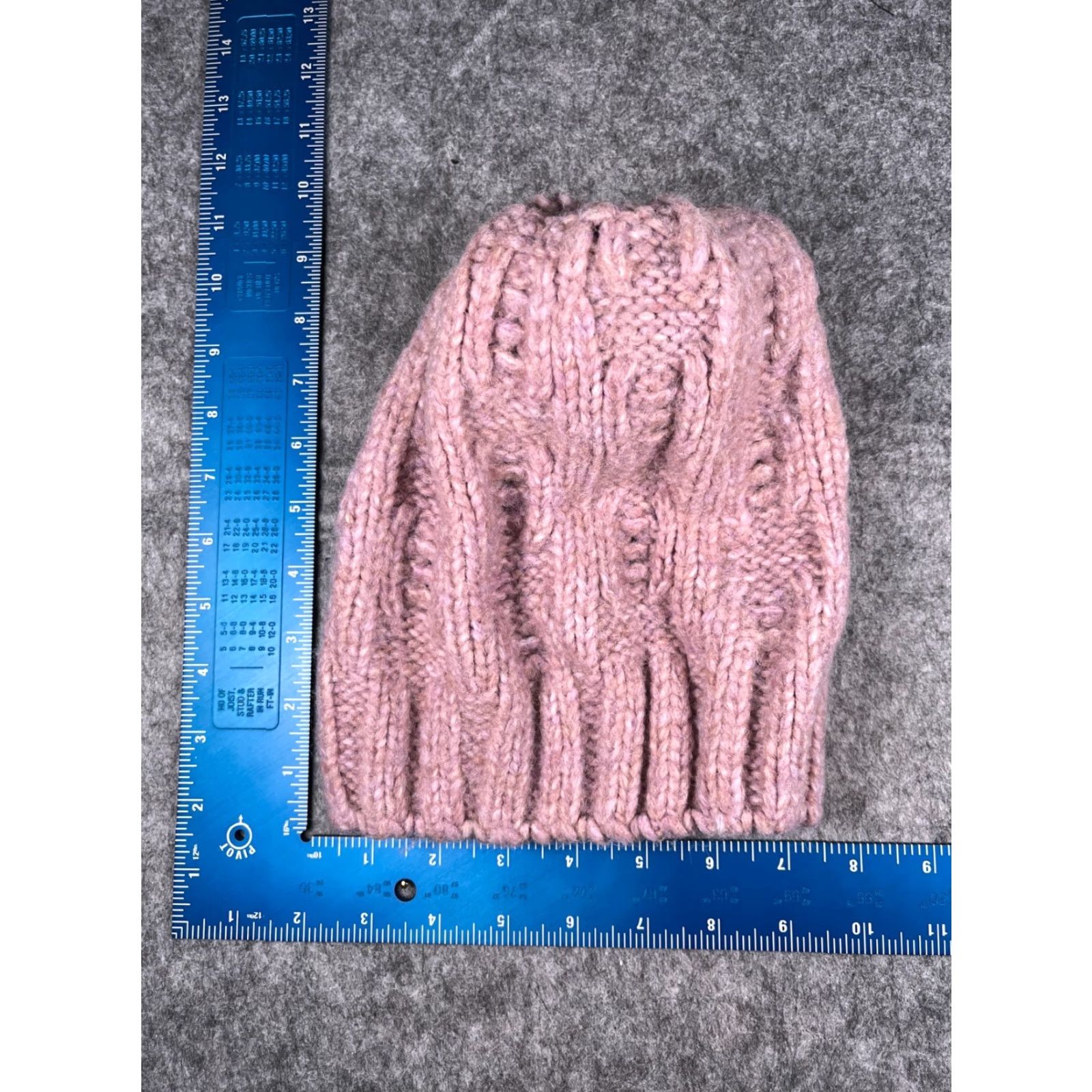 Vintage Universal Thread Beanie Toque Women One Size Pink Polyester Blend Ski Pom Size ONE SIZE - 5 Thumbnail