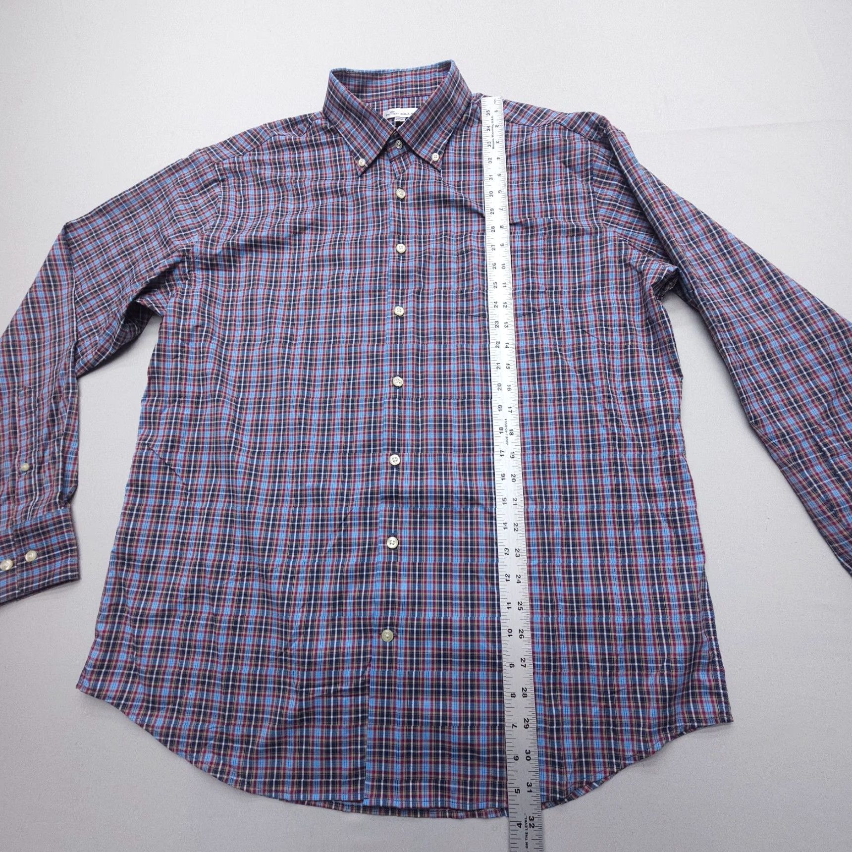 Peter Millar VINTAGE Peter Millar Lawson Performance Tattersall Button Shirt XL Stretch Talisker Club Size US XL / EU 56 / 4 - 6 Thumbnail