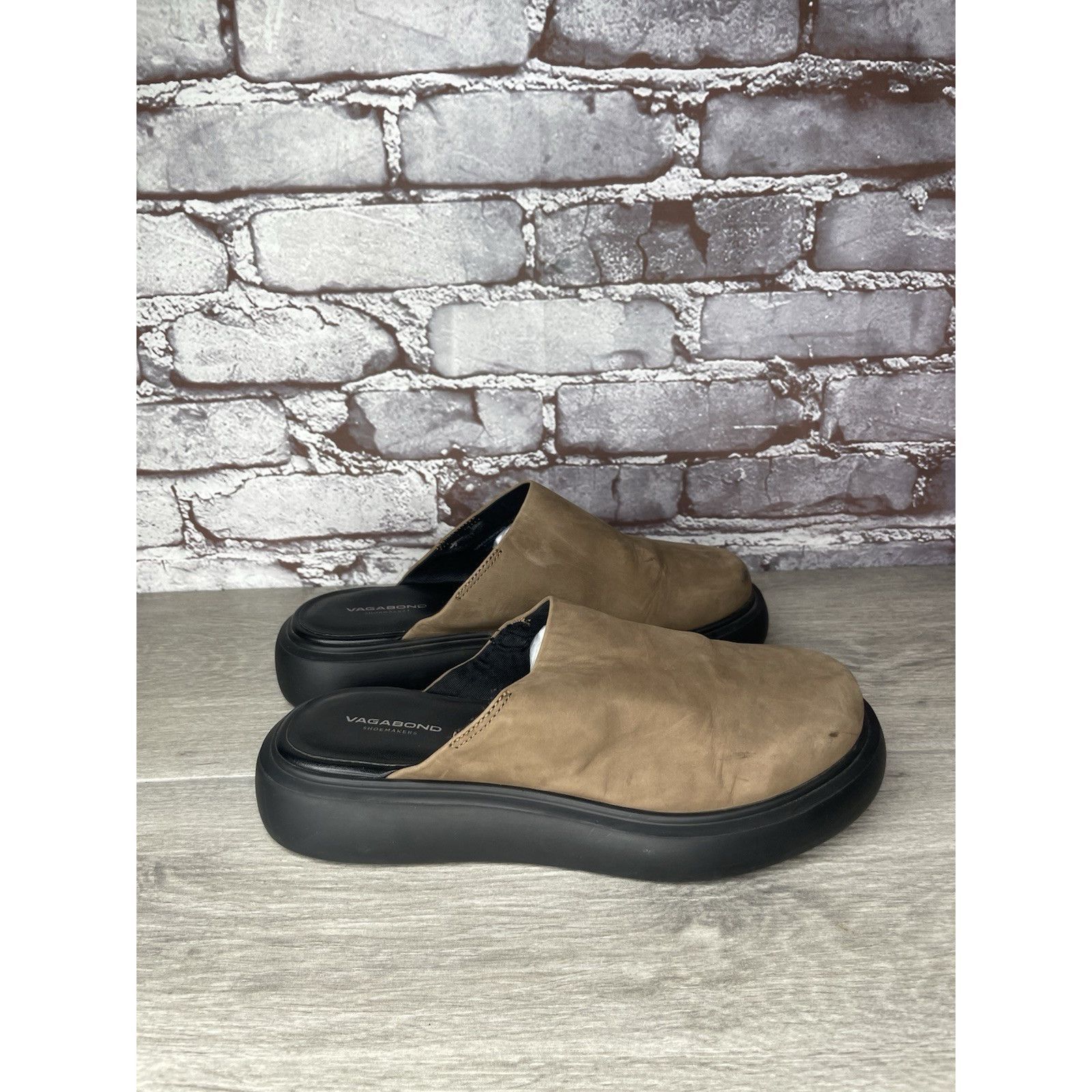 Vagabond Vagabond Blenda Brown Nubuck Leather Slide Platform Sandals Size US 7.5 / IT 37.5 - 11 Thumbnail