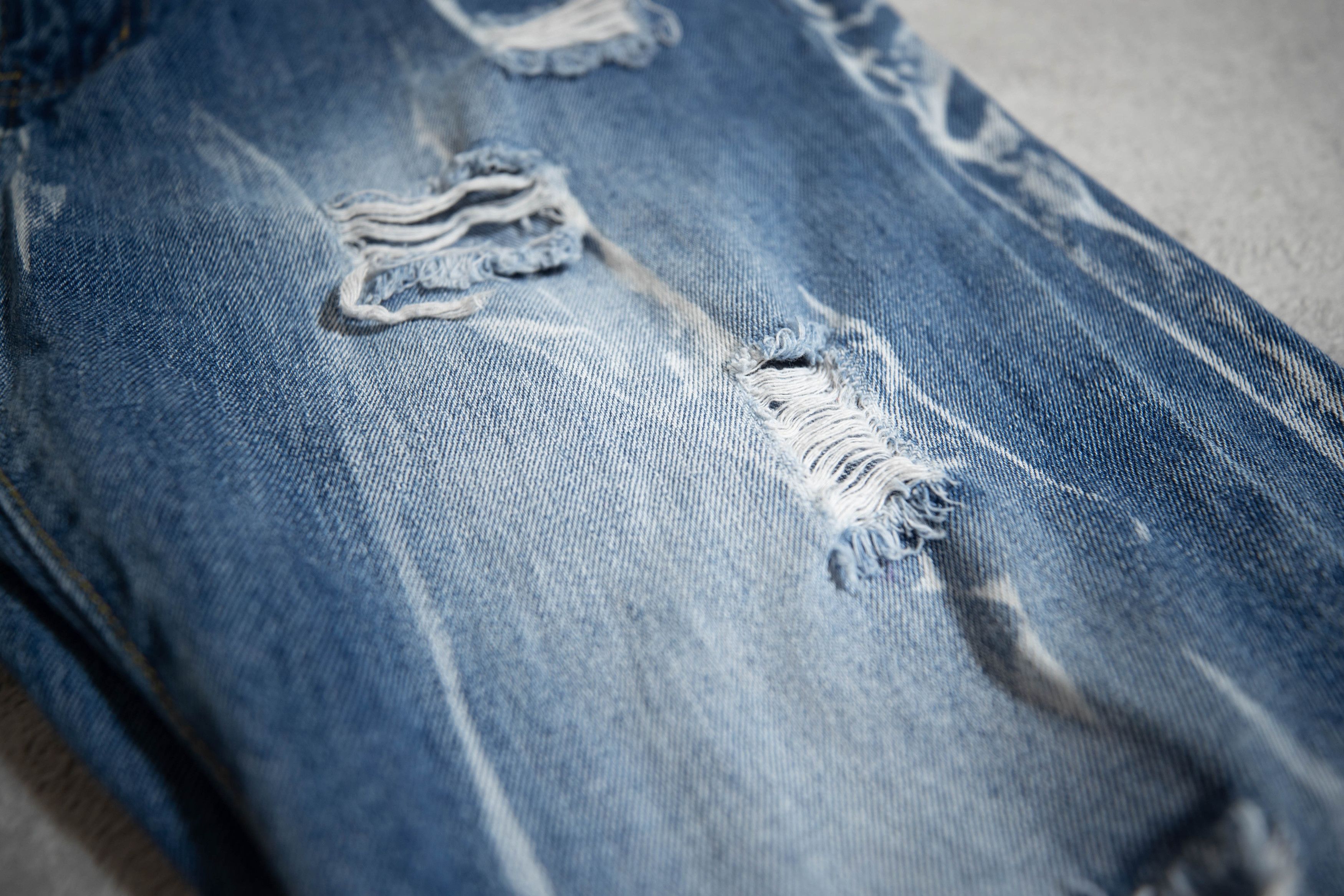 Other Ripped Bleached Straight Jeans (32) Size US 32 / EU 48 - 6 Thumbnail