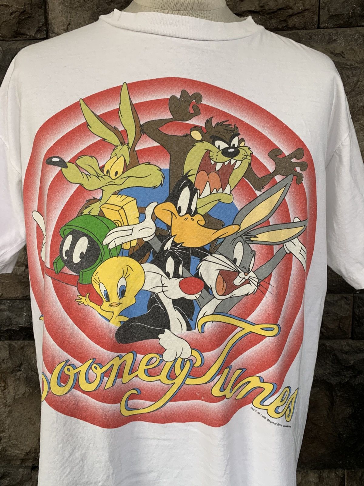 Warner Bros Vintage 90s Looney Tunes Mirror Print Warner Bros T shirt Size US XL / EU 56 / 4 - 2 Thumbnail