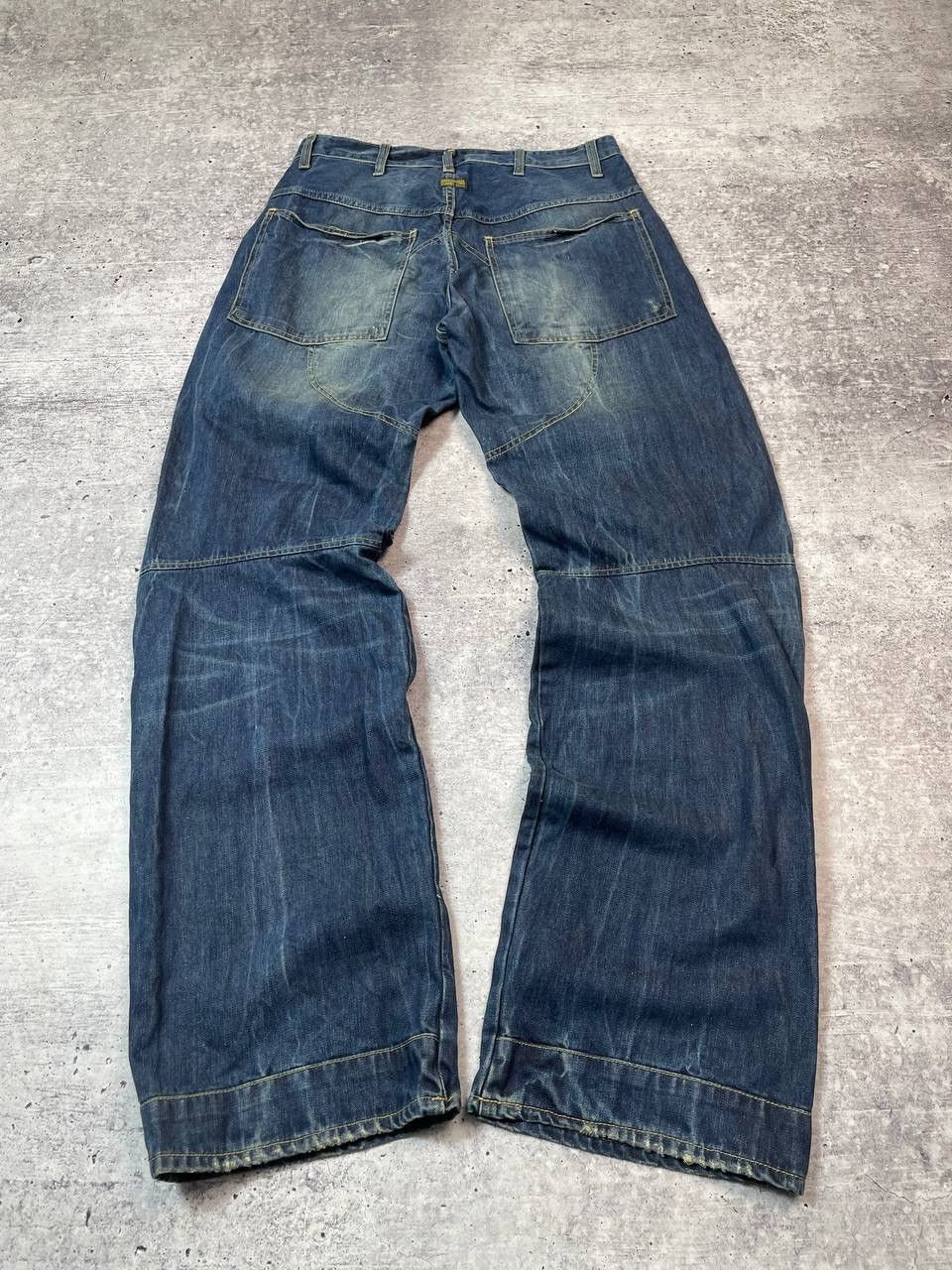 G-Star Vintage G Star Raw Elwood Biker Knee Denim Jeans Y2K Size US 32 / EU 48 - 6 Thumbnail